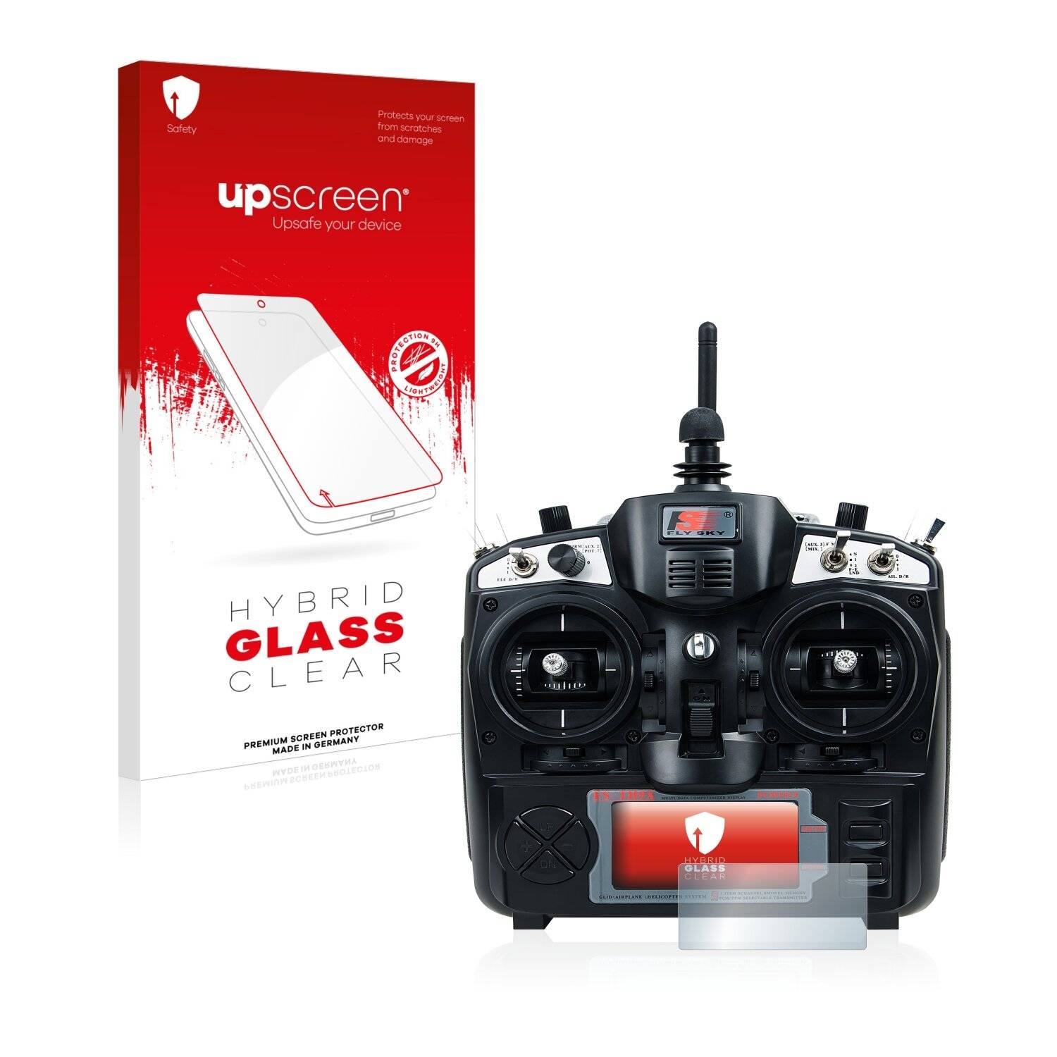 upscreen Hybrid Glass Clear Premium Schutzglas Folie für FlySky