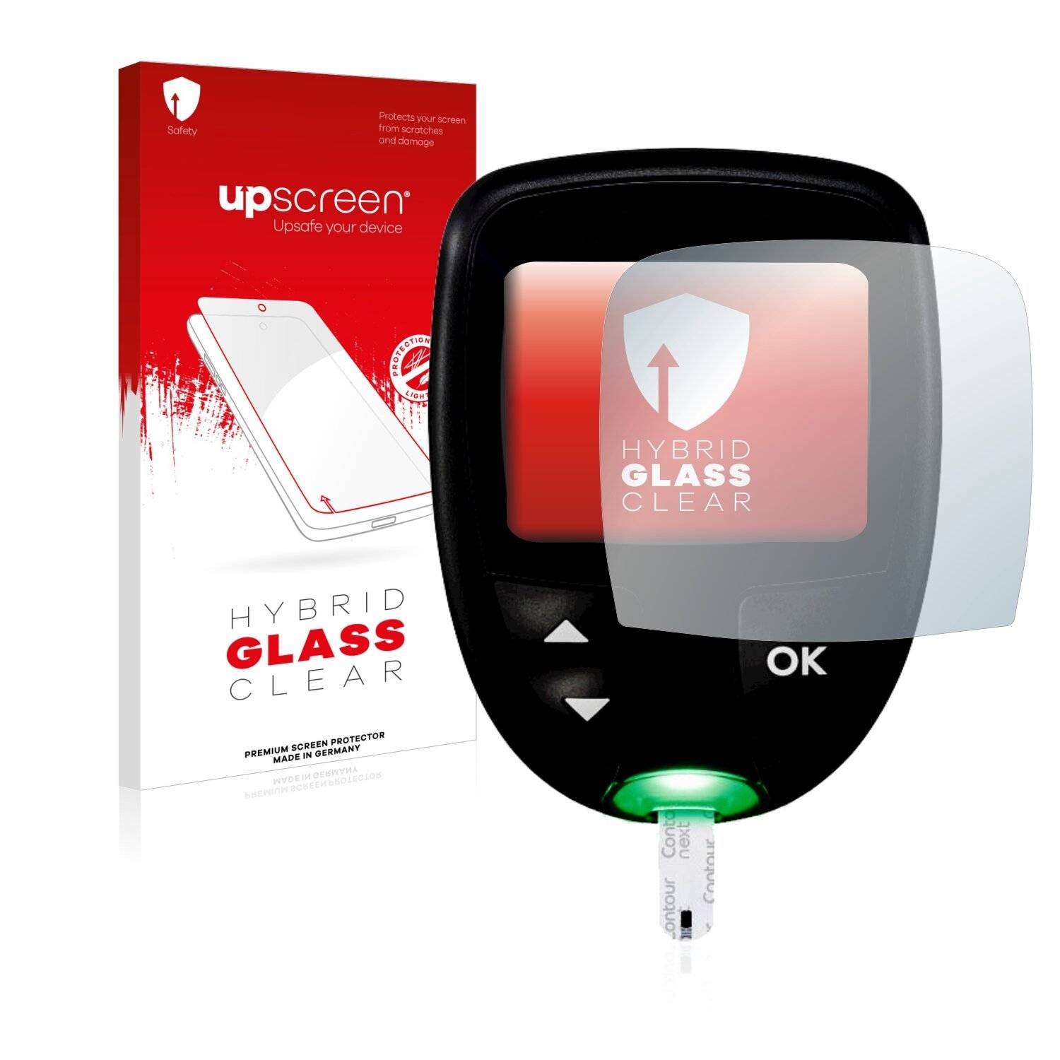 upscreen Hybrid Glass Clear Premium Schutzglas Folie für Contour
