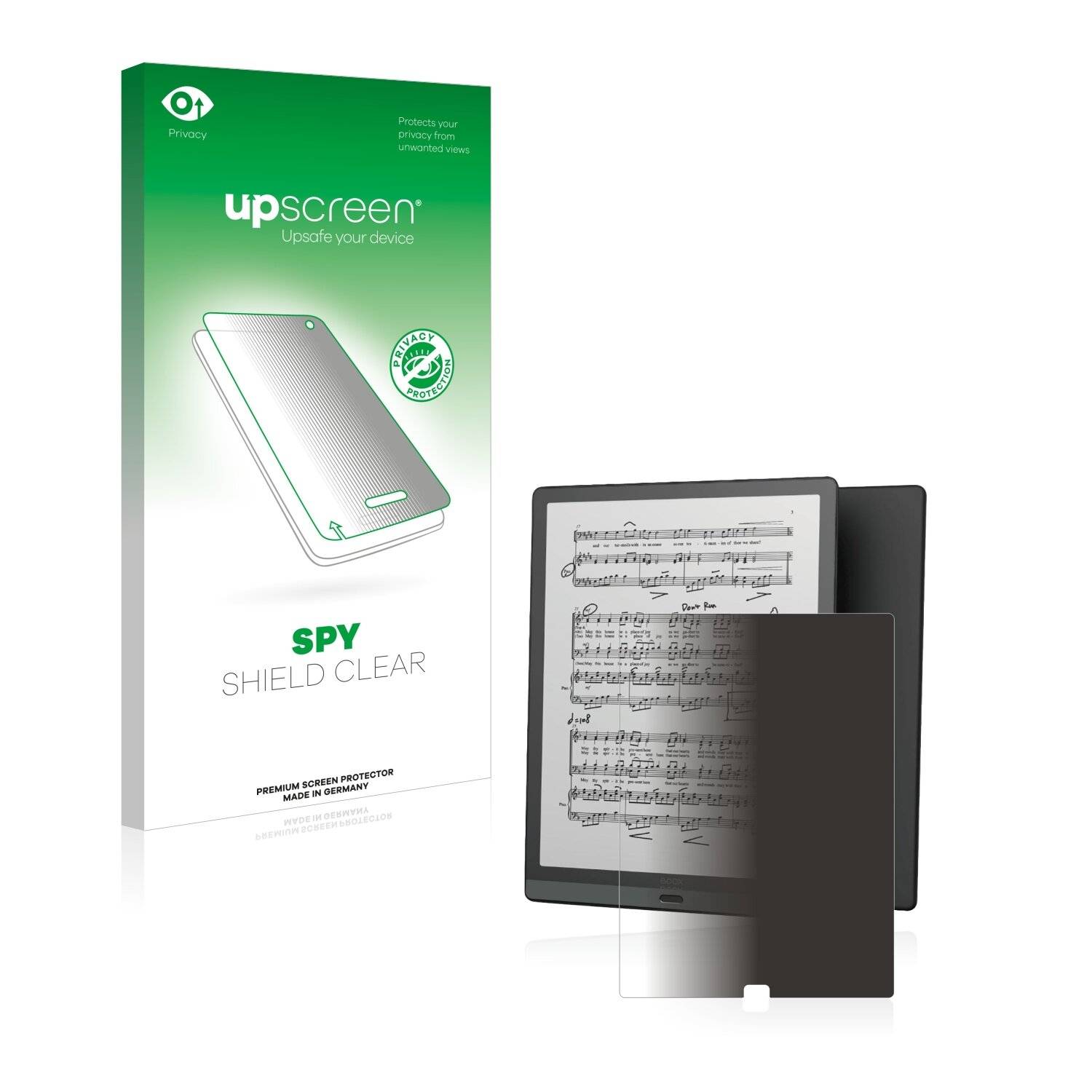 upscreen Spy Shield Clear Premium Blickschutzfolie für Onyx Boox Pagebox
