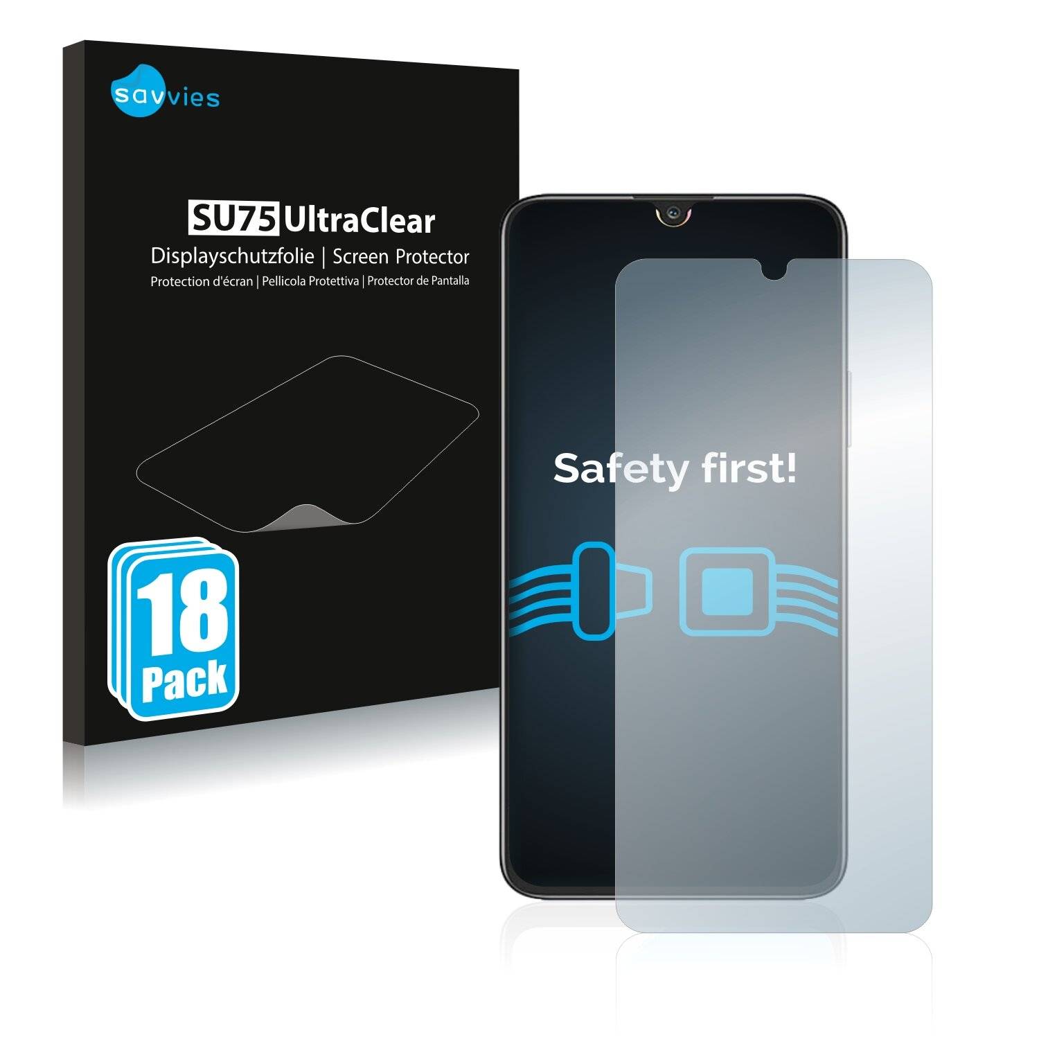 18x Savvies SU75 Displayschutzfolie für Honor Play 30