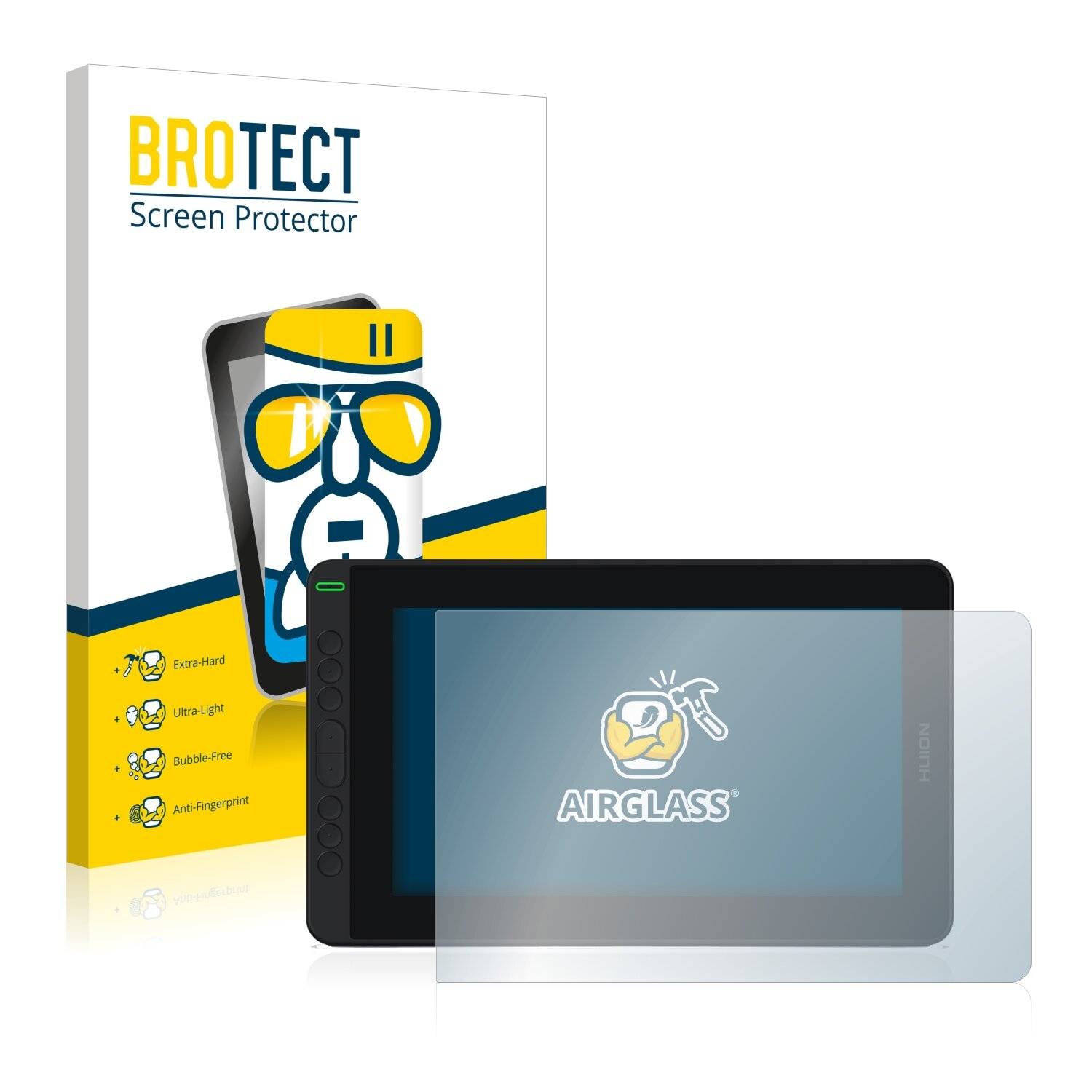 BROTECT AirGlass Schutzglas Folie für Huion Kamvas