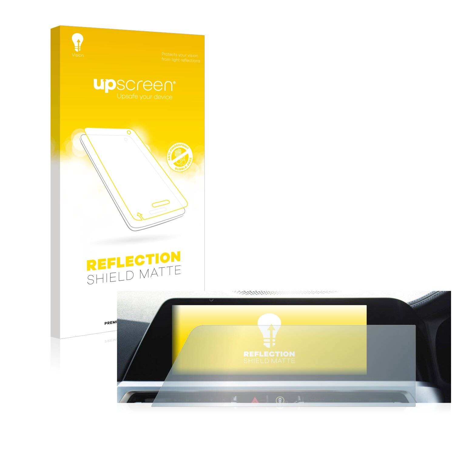 upscreen Reflection Shield Matte Premium Displayschutzfolie für BMW 3 G20 Limousine 2018