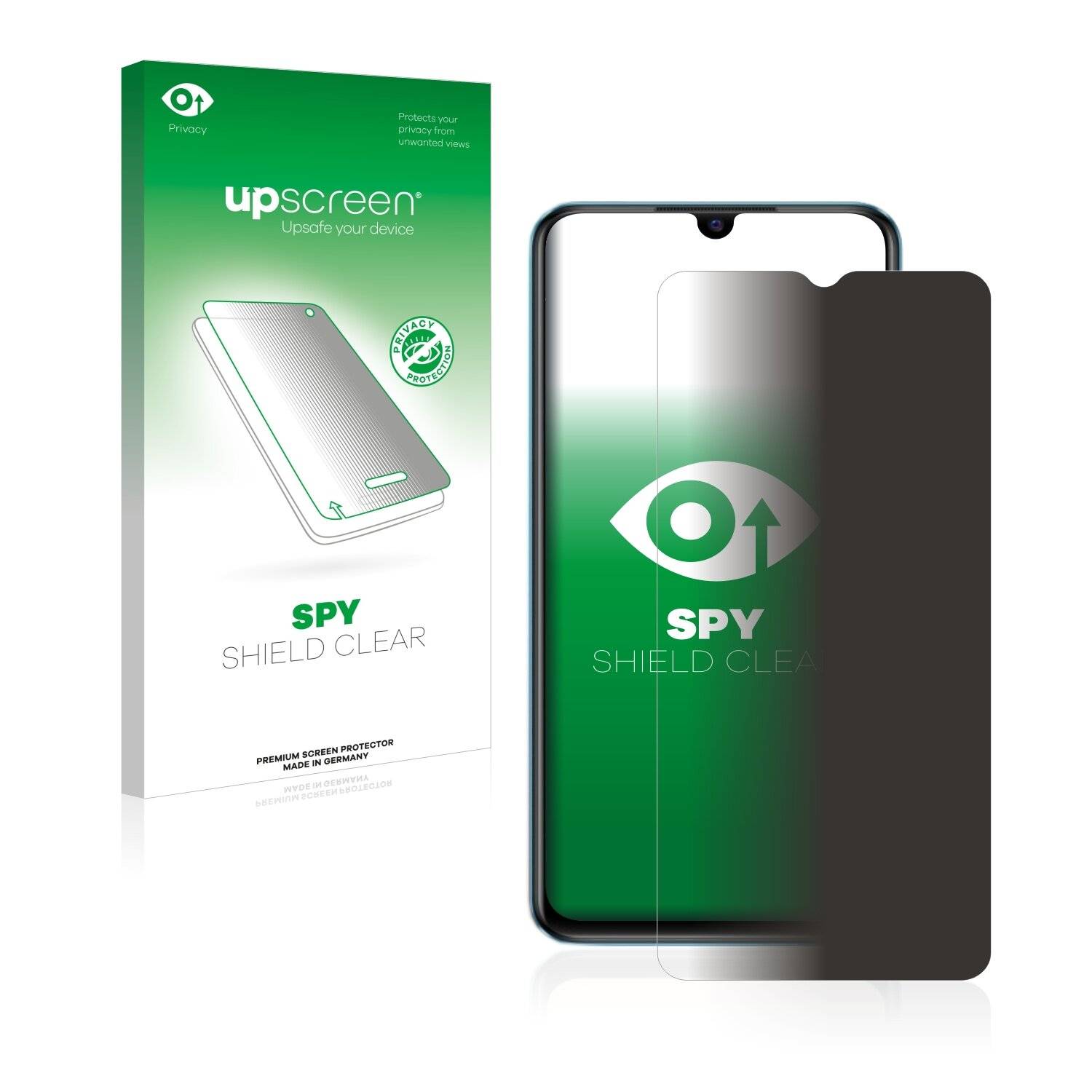 upscreen Spy Shield Clear Premium Blickschutzfolie für Vivo T1