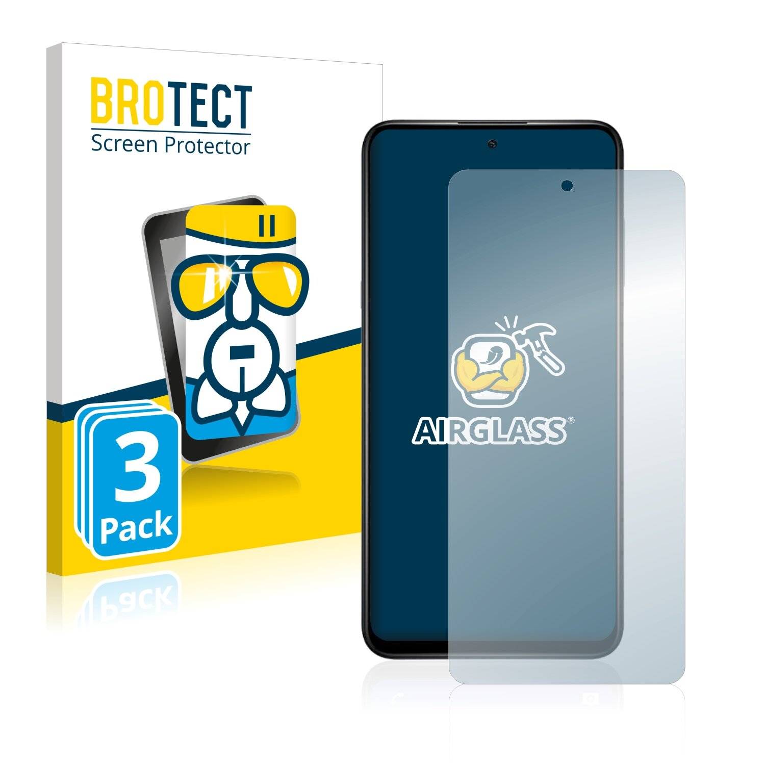 3x BROTECT AirGlass Schutzglas Folie für TCL 20