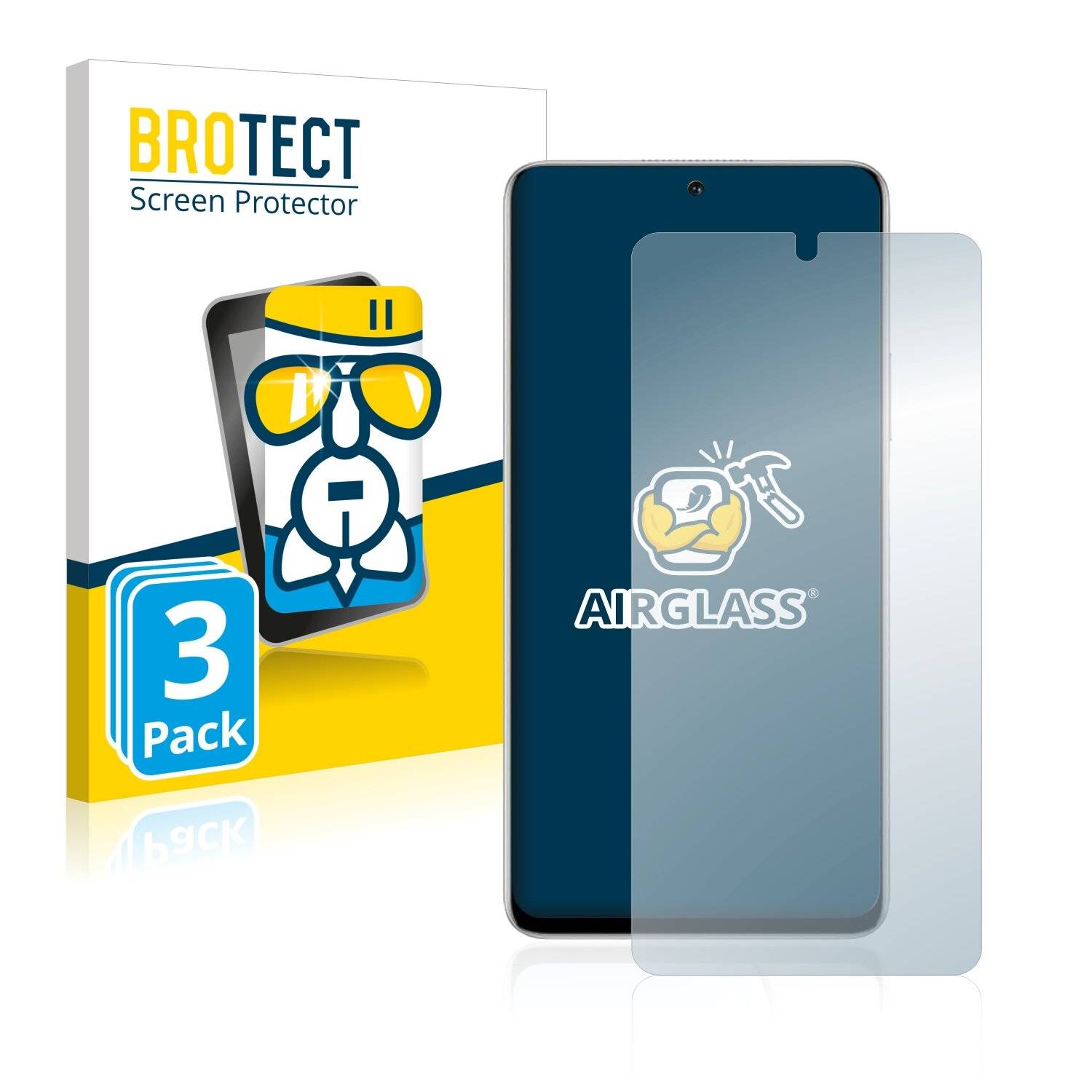 3x BROTECT AirGlass Schutzglas Folie für Honor