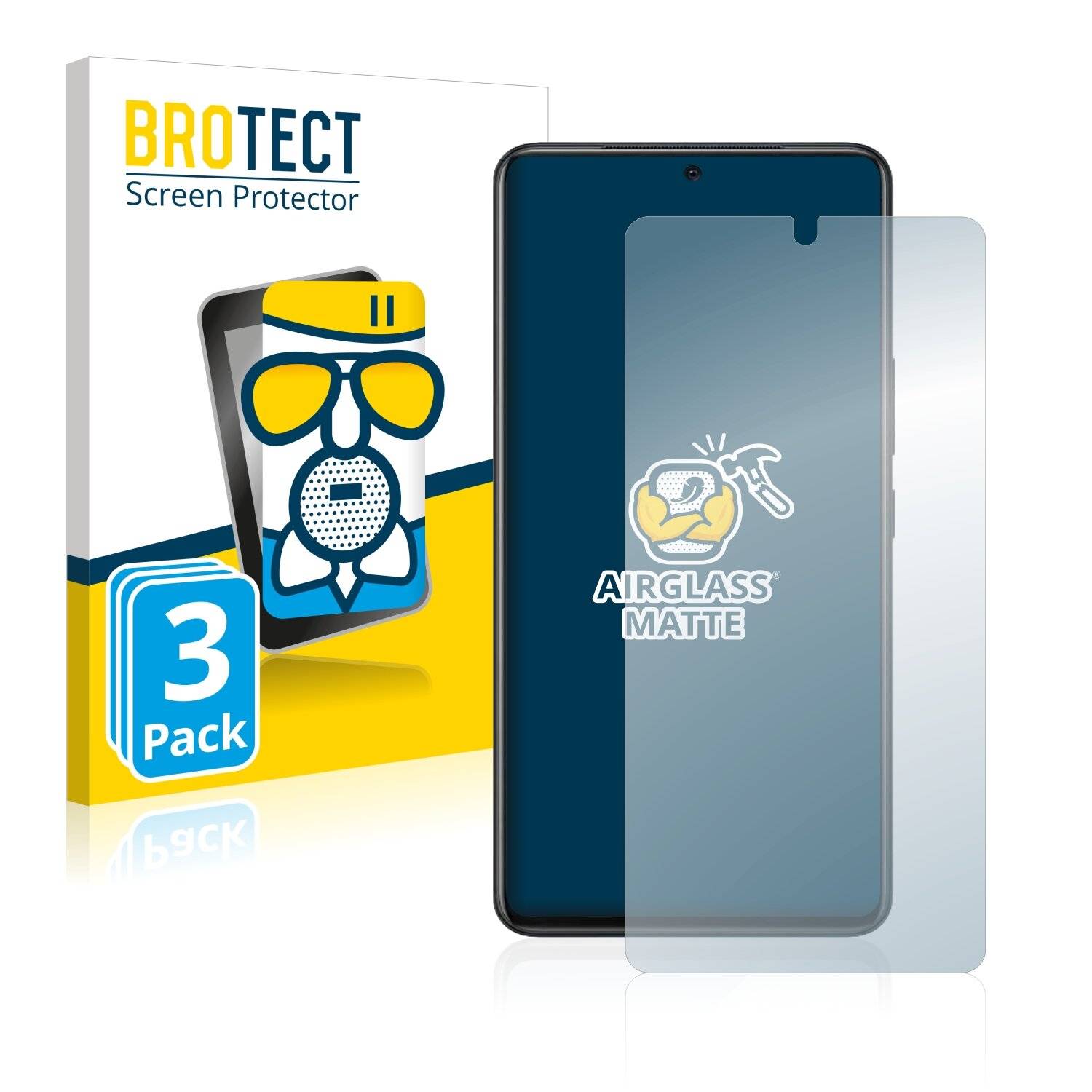 3x BROTECT AirGlass Matte Schutzglas Folie für Vivo iQOO Neo 5