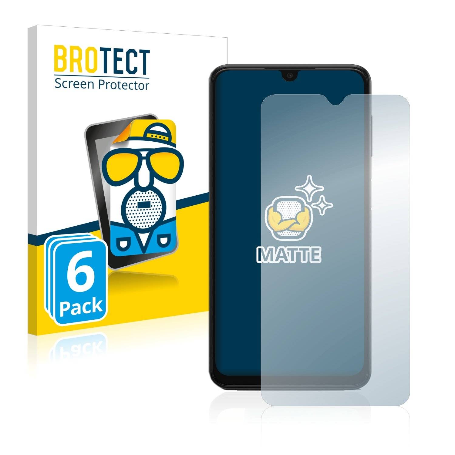 6x BROTECT Matte Displayschutzfolie für Samsung Galaxy A13 5G - Entspiegelt,