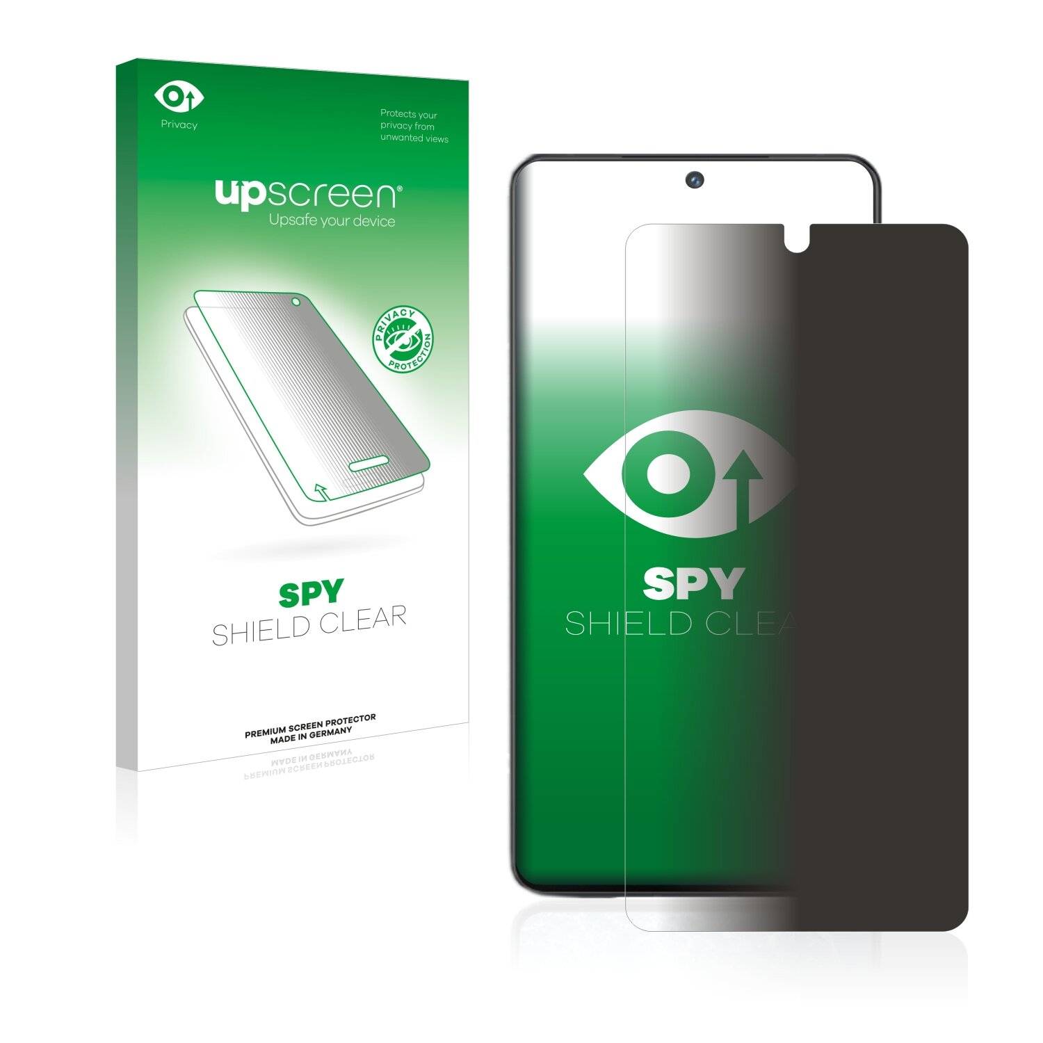 upscreen Spy Shield Clear Premium Blickschutzfolie für Vivo iQOO