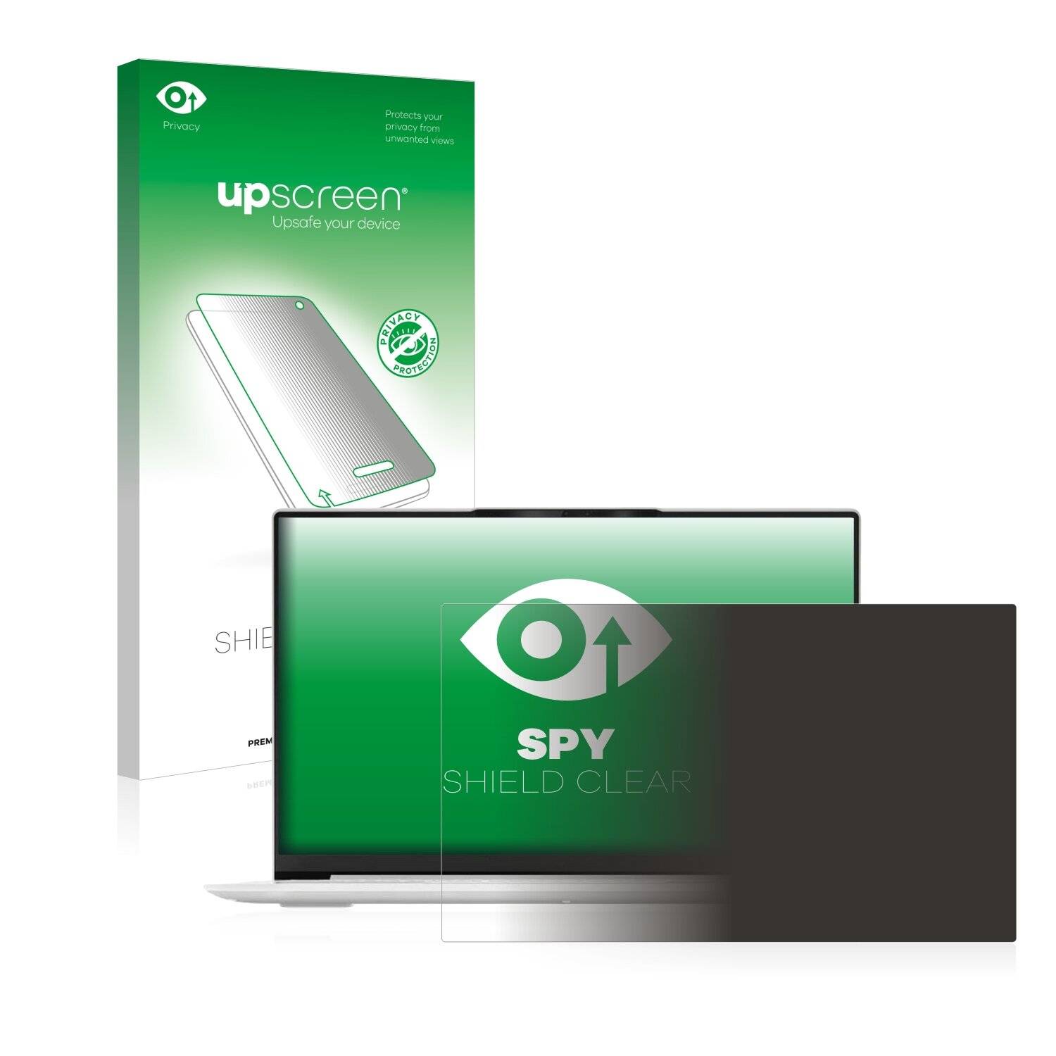 upscreen Spy Shield Clear Premium Blickschutzfolie für Lenovo Yoga Slim 7 Carbon