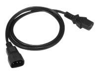 Zebra Stromkabel - IEC 60320 C13 zu IEC 60320 C14 - 1 m
