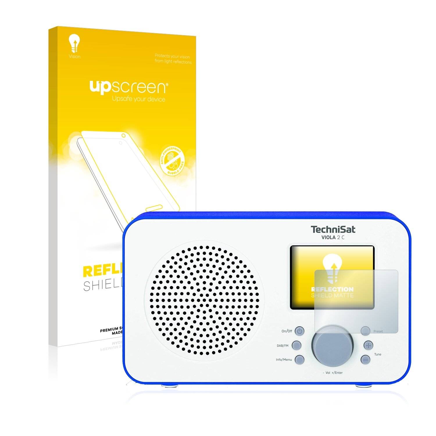 upscreen Reflection Shield Matte Premium Displayschutzfolie für Technisat Viola 2