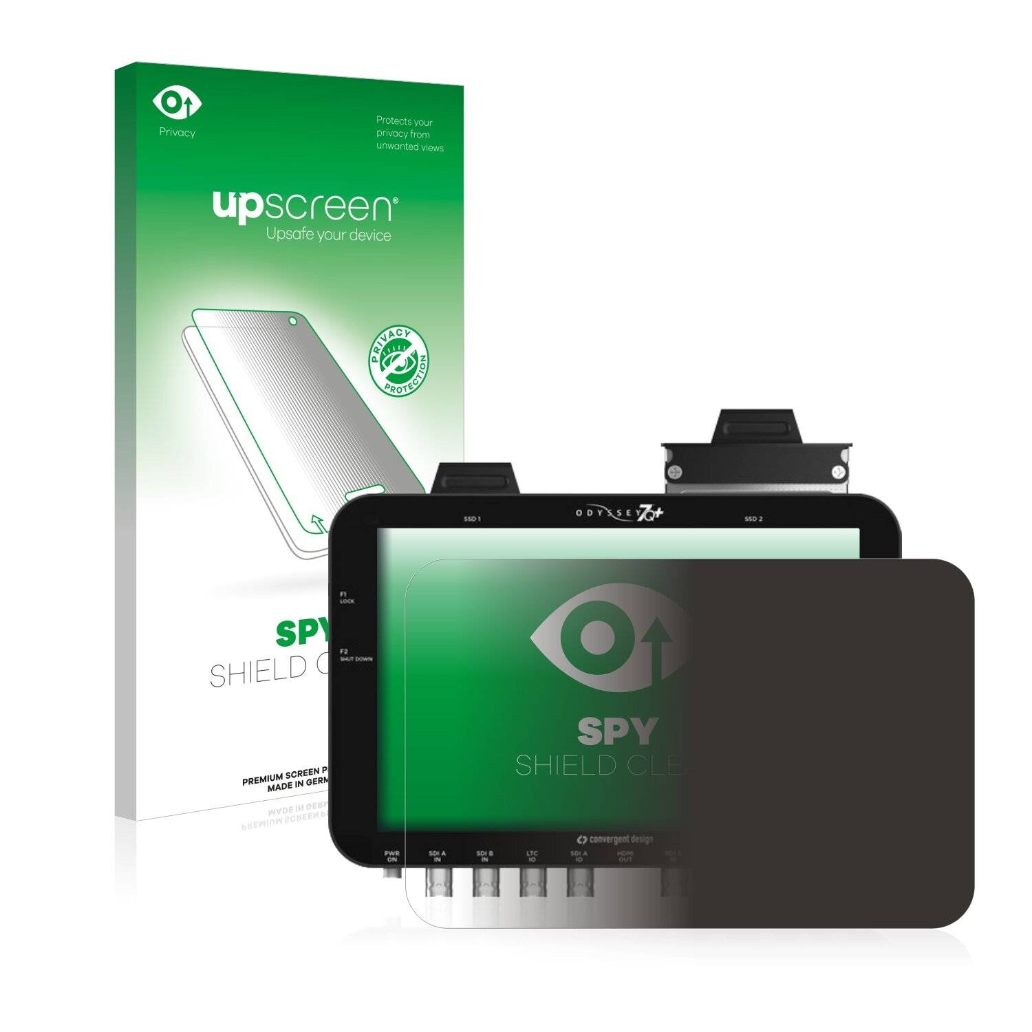 upscreen Spy Shield Clear Premium Blickschutzfolie für Convergent Design Odyssey