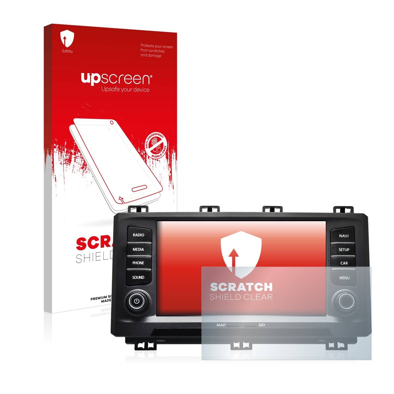 upscreen Scratch Shield Clear Premium Displayschutzfolie für Seat Ateca