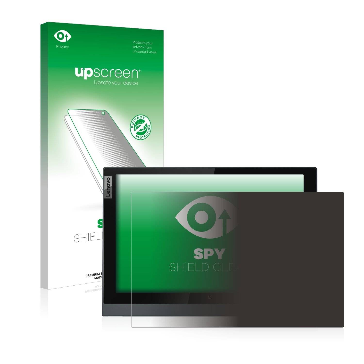upscreen Spy Shield Clear Premium Blickschutzfolie für Lenovo ThinkBook Plus Gen 2 (Äußeres