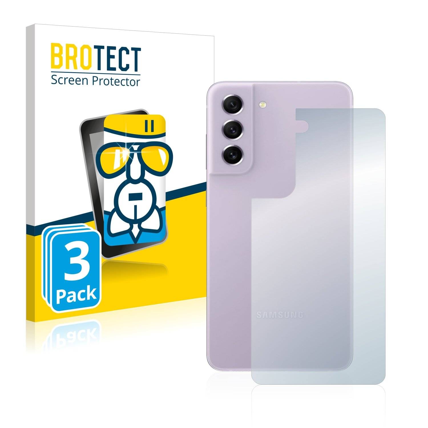 3x BROTECT AirGlass Schutzglas Folie für Samsung Galaxy S21 FE 5G