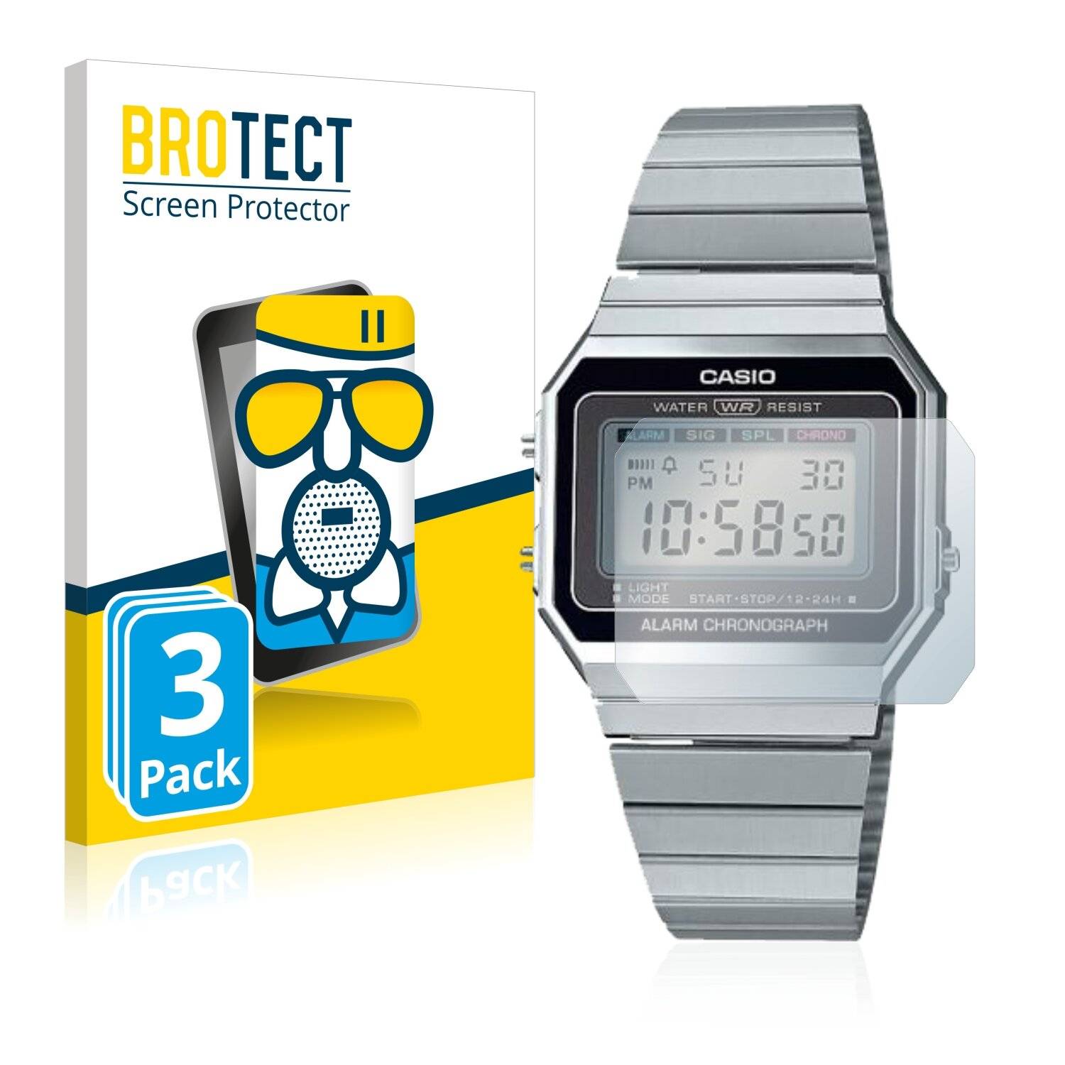 3x BROTECT AirGlass Matte Schutzglas Folie für Casio