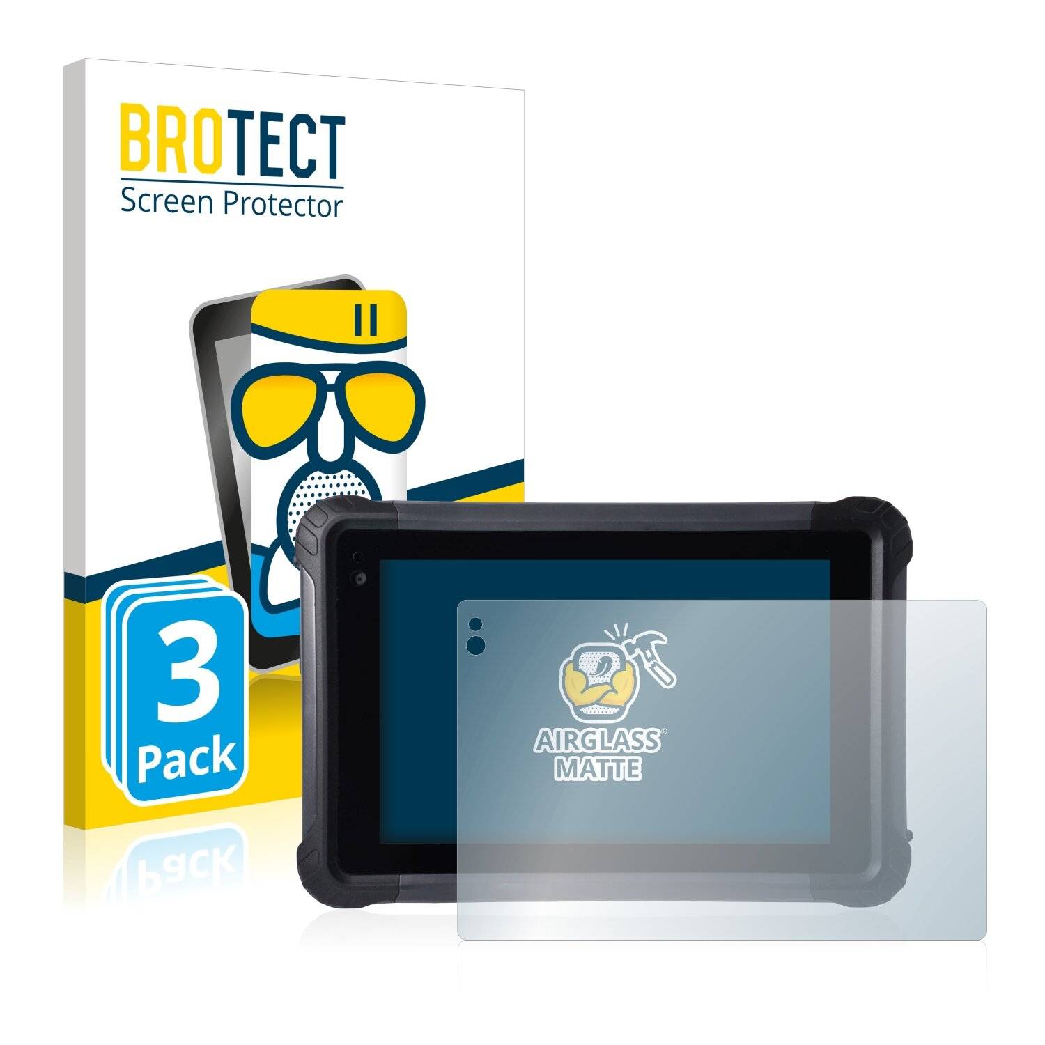 3x BROTECT AirGlass Matte Schutzglas Folie für Ico imaraTab