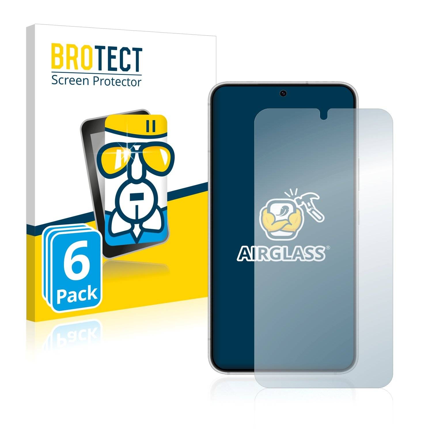 6x BROTECT AirGlass Schutzglas Folie für Samsung Galaxy S22