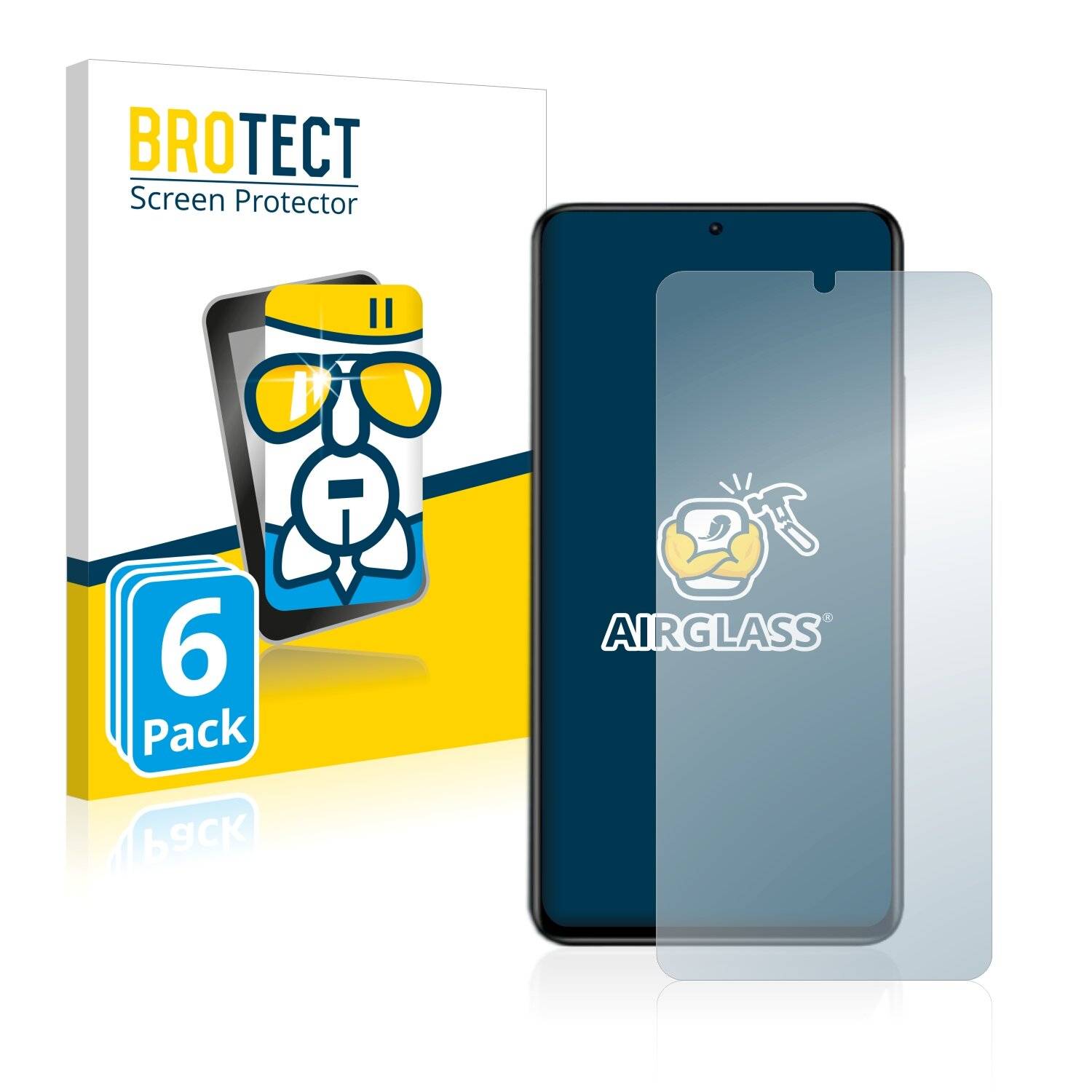 6x BROTECT AirGlass Schutzglas Folie für Xiaomi Redmi Note 11T