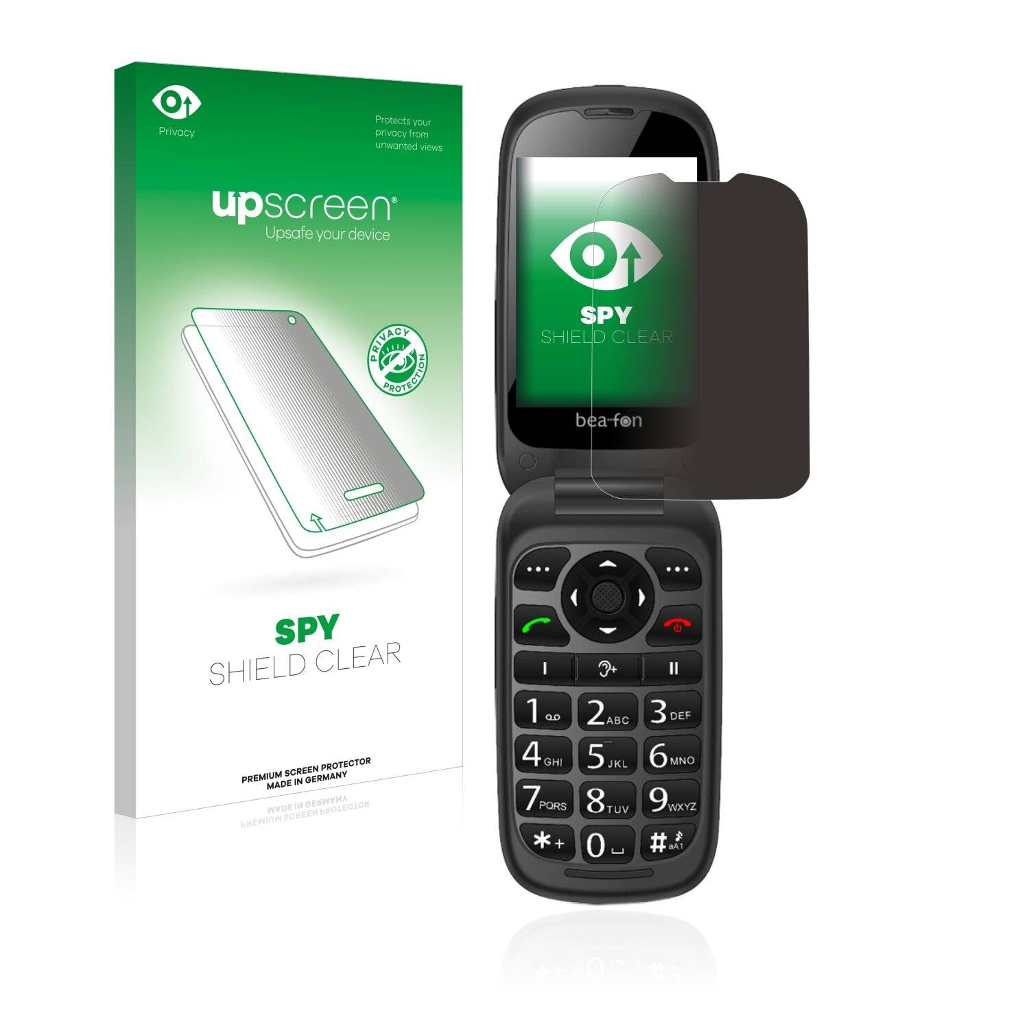 upscreen Spy Shield Clear Premium Blickschutzfolie für Beafon SL720 (Inneres