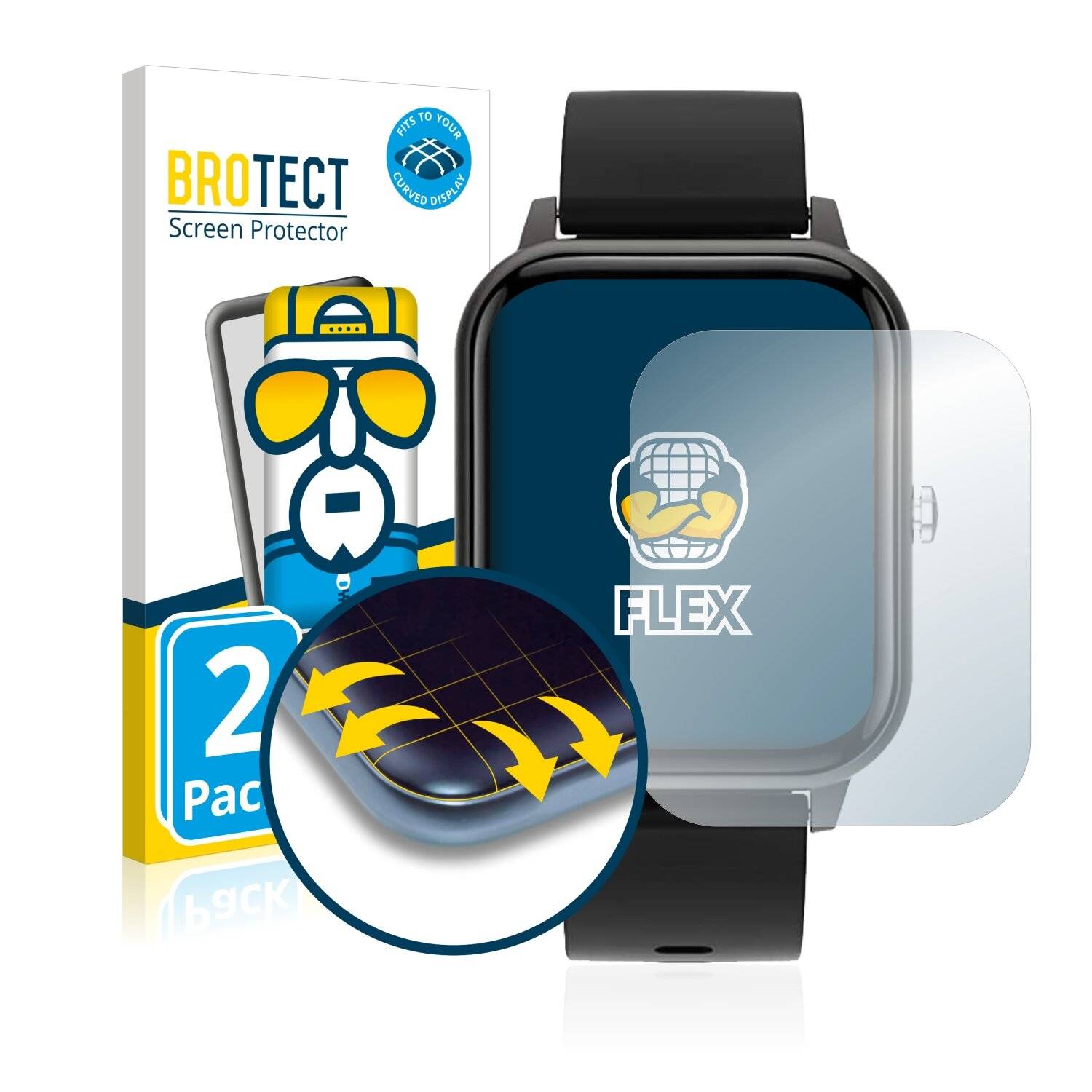 2x BROTECT Flex Full-Cover Displayschutzfolie für Trevi T-Fit 270