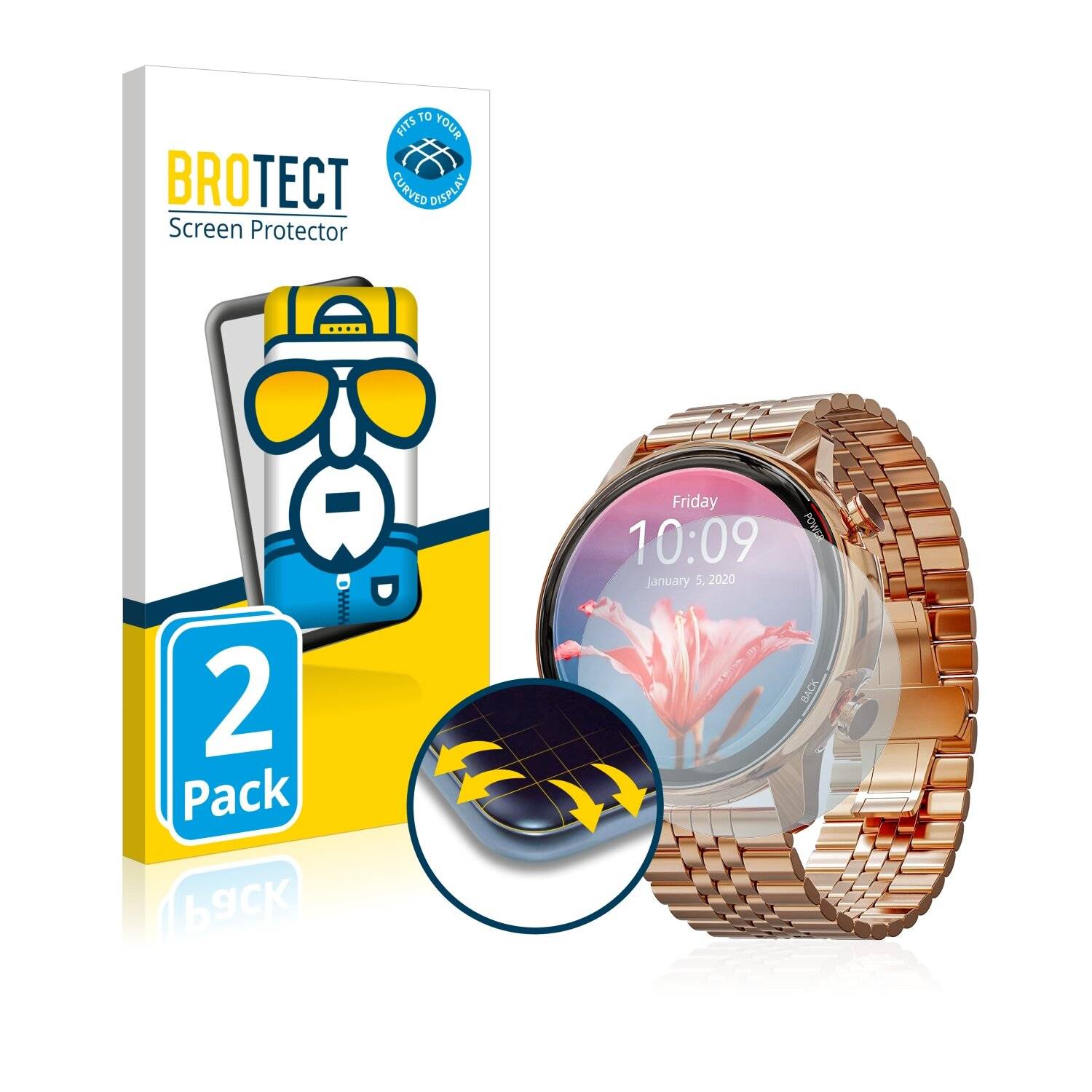 2x BROTECT Flex Full-Cover Displayschutzfolie für Mingtawn