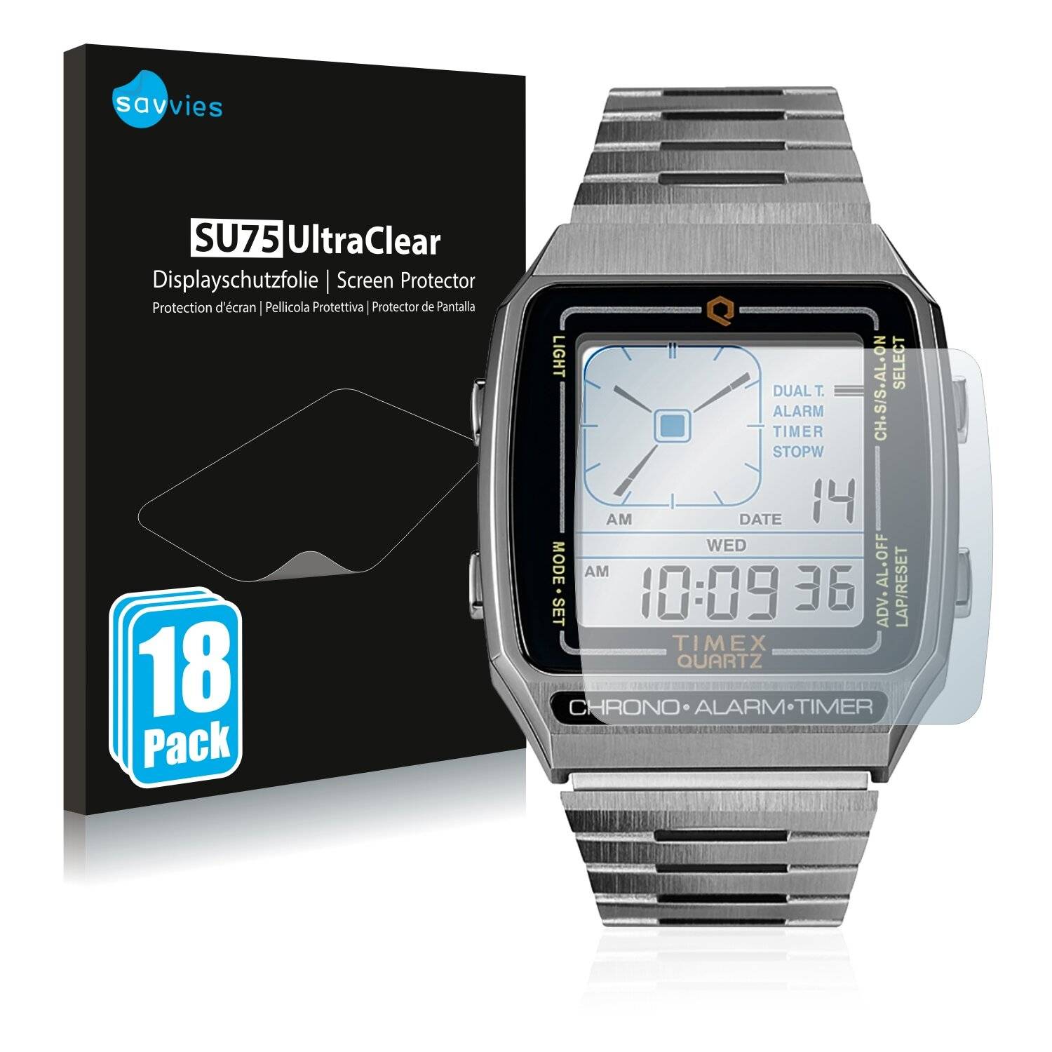 18x Savvies SU75 Displayschutzfolie für Timex Q
