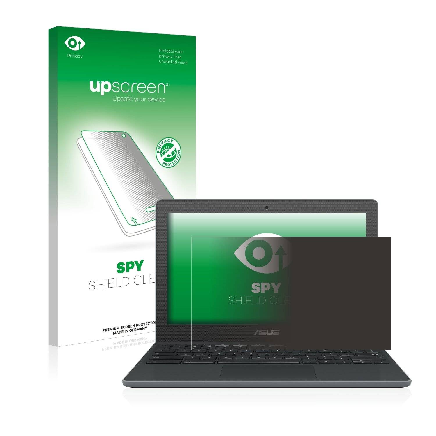 upscreen Spy Shield Clear Premium Blickschutzfolie für Asus Chromebook Flip
