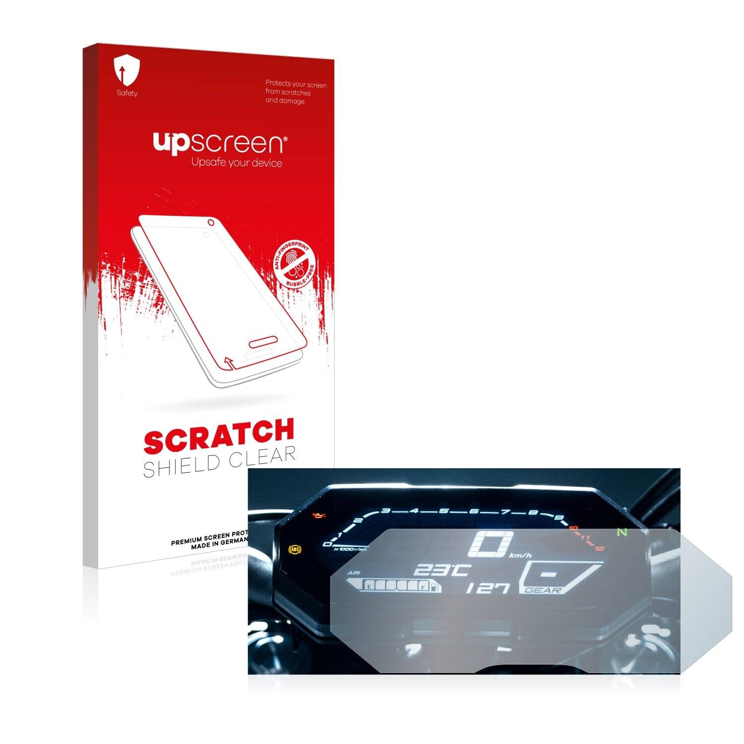 upscreen Scratch Shield Clear Premium Displayschutzfolie für Yamaha MT-07