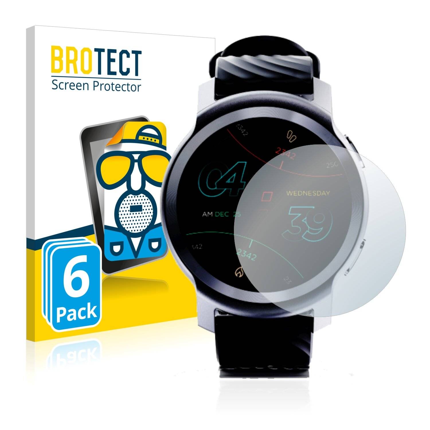 6x BROTECT Matte Displayschutzfolie für Motorola Moto Watch 100 - Entspiegelt,