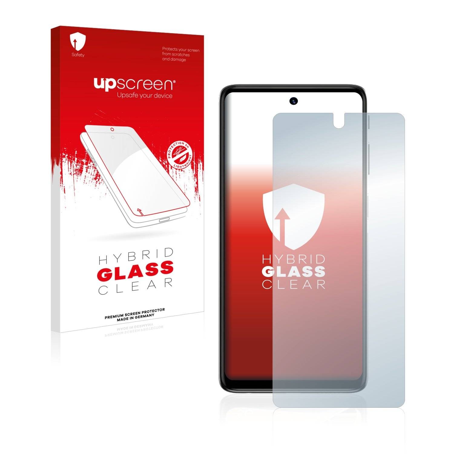 upscreen Hybrid Glass Clear Premium Schutzglas Folie für Motorola Moto