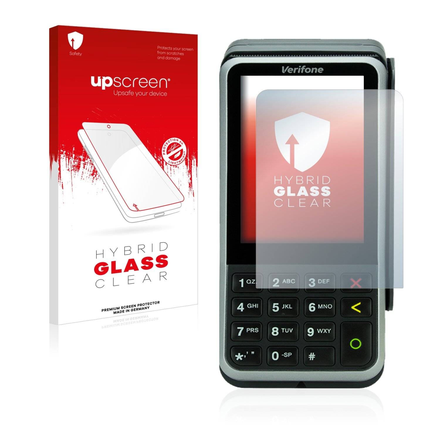 upscreen Hybrid Glass Clear Premium Schutzglas Folie für Concardis