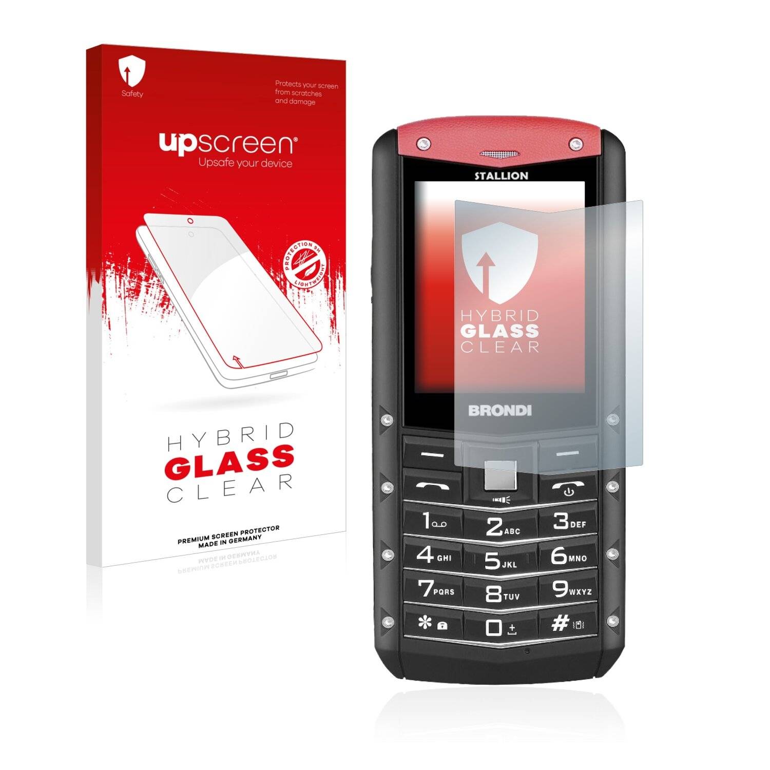 upscreen Hybrid Glass Clear Premium Schutzglas Folie für Brondi