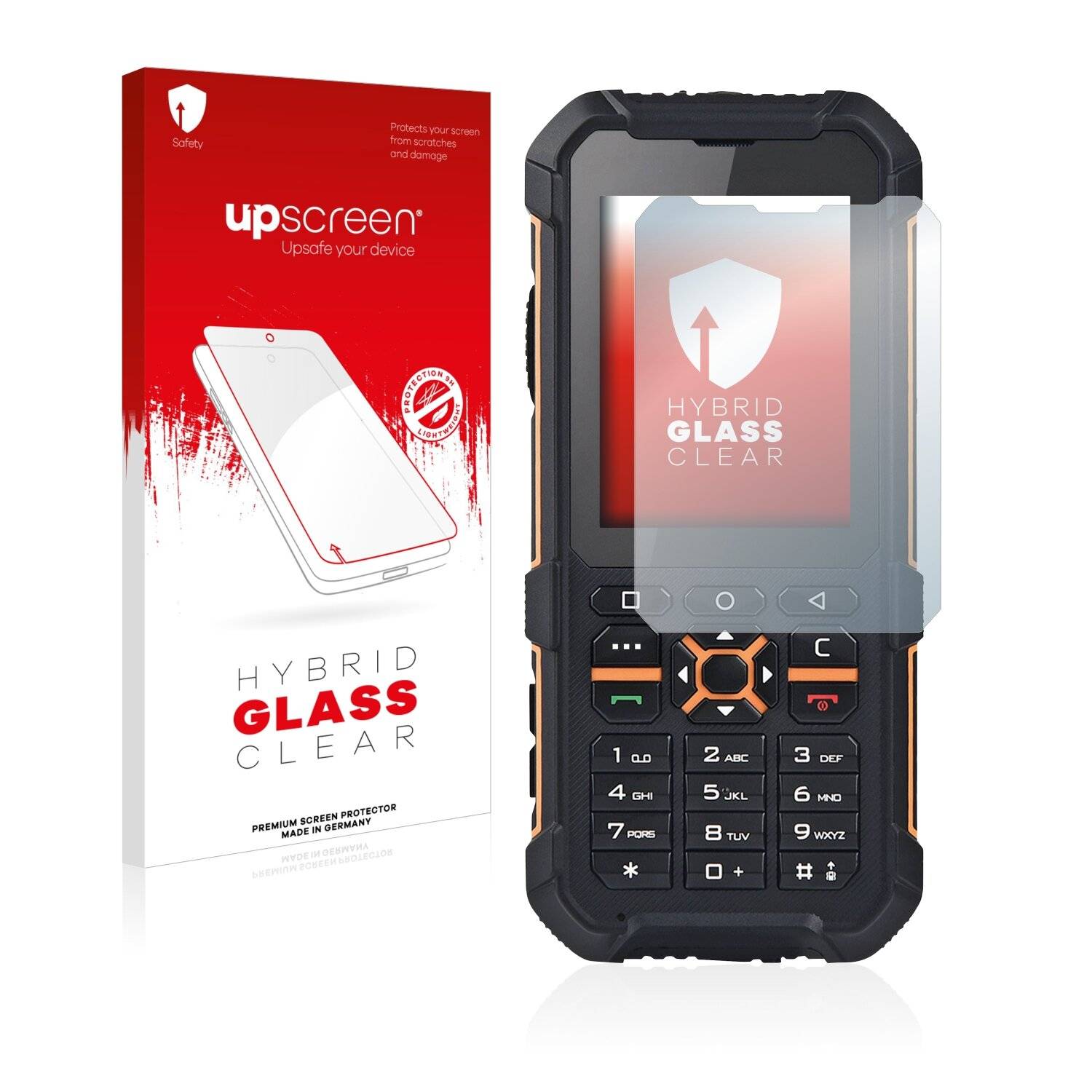 upscreen Hybrid Glass Clear Premium Schutzglas Folie für i.safe