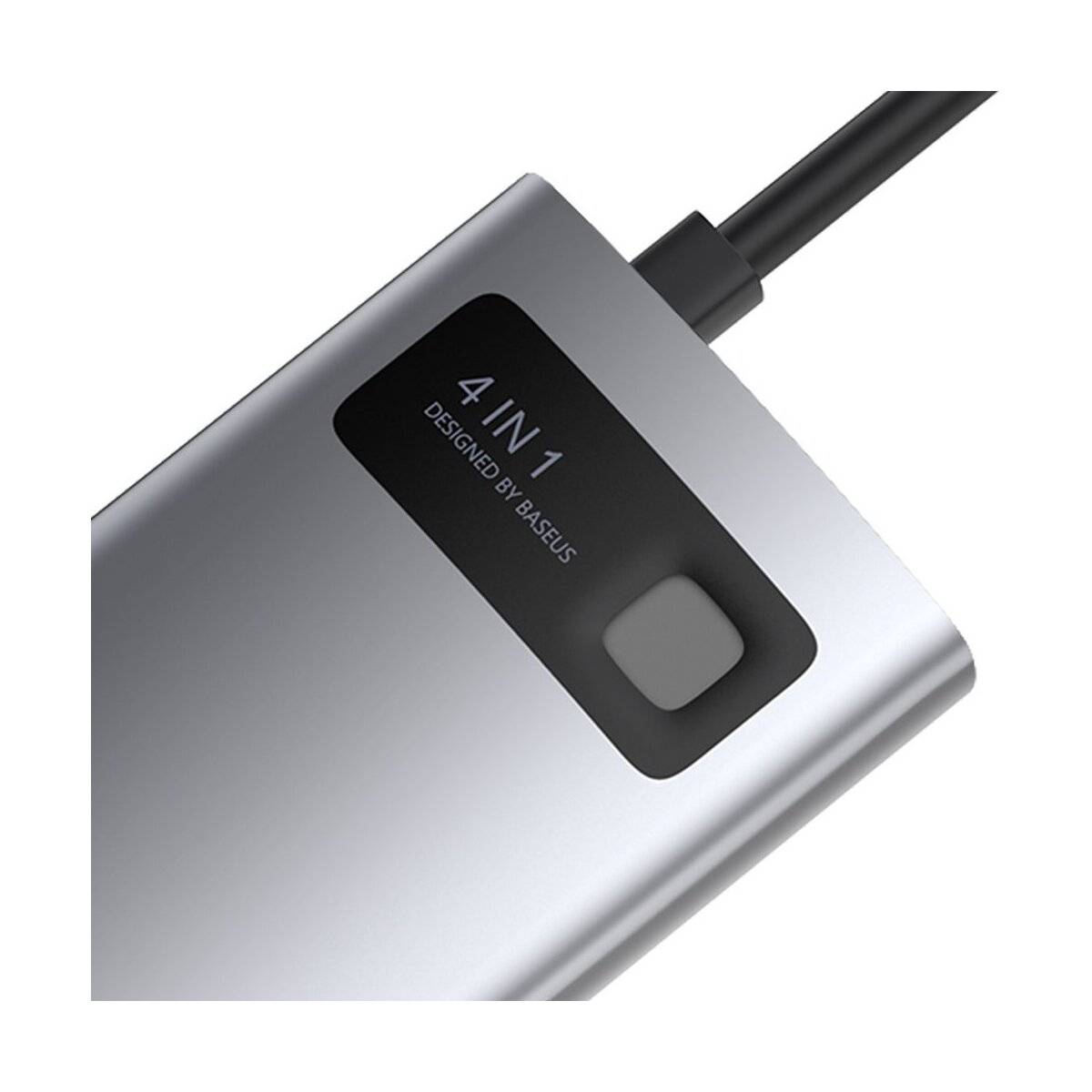 Baseus Metal Gleam 4in1 Multifunktions-HUB USB Typ C - USB Typ C 100 W / HDMI 4K 30 Hz / 1x USB 3.2 Gen 1 / 1x USB 2.0