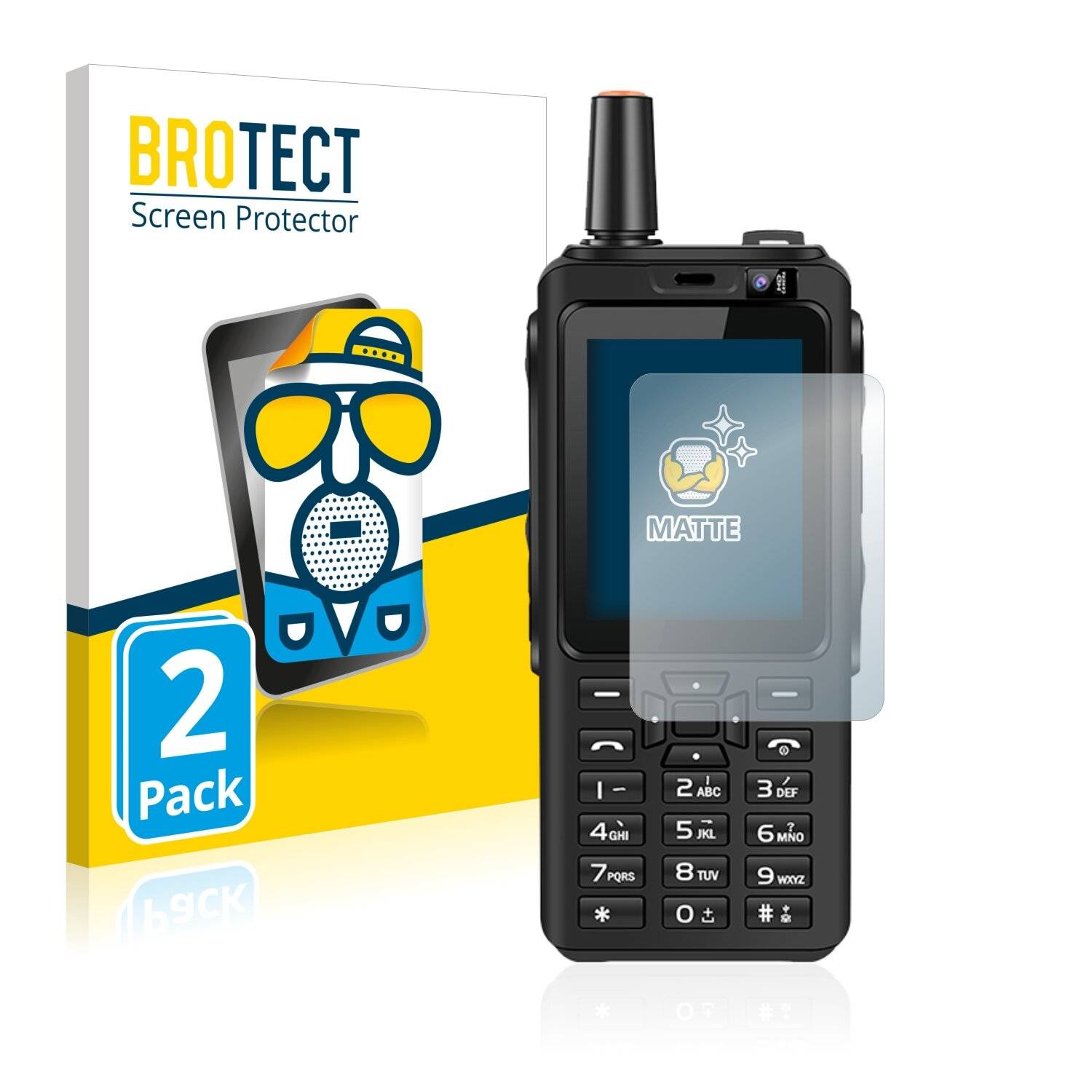 2x BROTECT Matte Displayschutzfolie für Uniwa F40 POC - Entspiegelt,