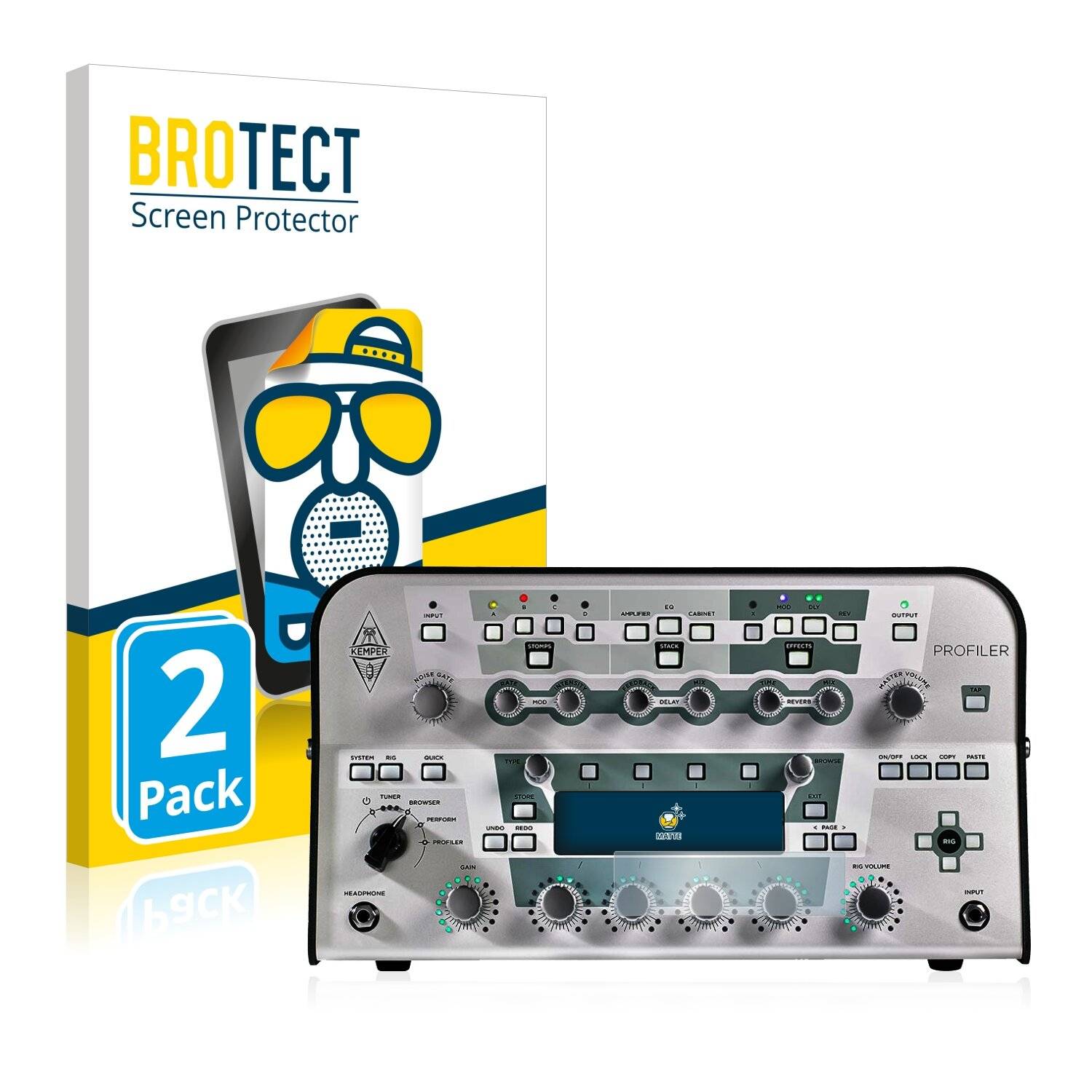 2x BROTECT Matte Displayschutzfolie für Kemper Profiler Head - Entspiegelt,