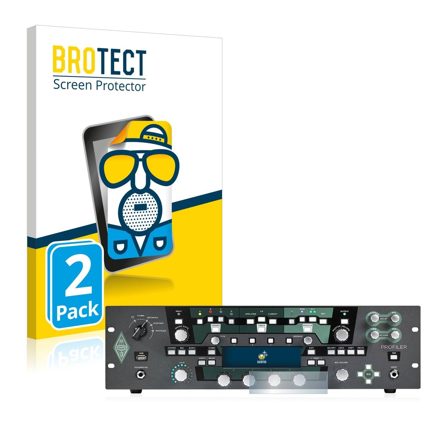 2x BROTECT Matte Displayschutzfolie für Kemper Profiler Rack - Entspiegelt,