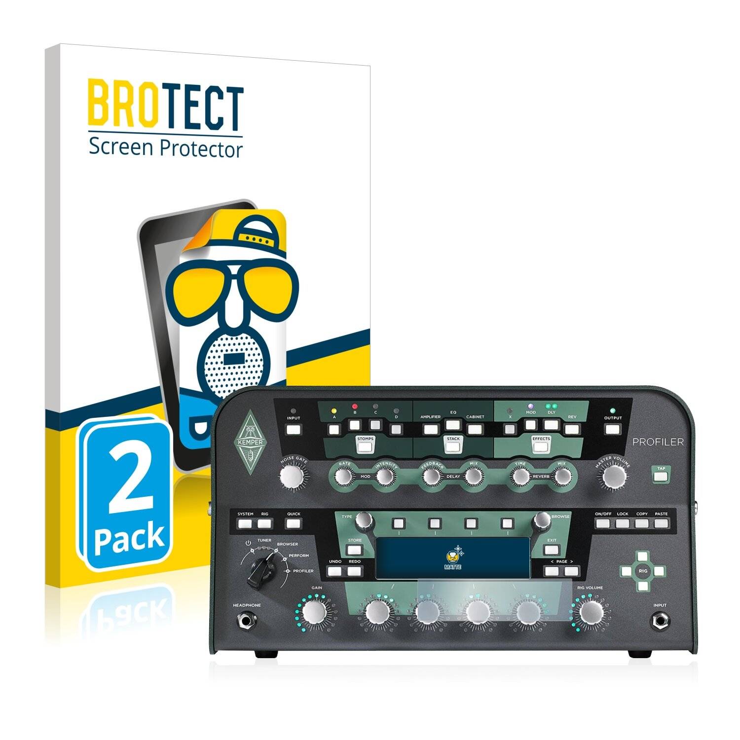 2x BROTECT Matte Displayschutzfolie für Kemper Profiler PowerHead - Entspiegelt,