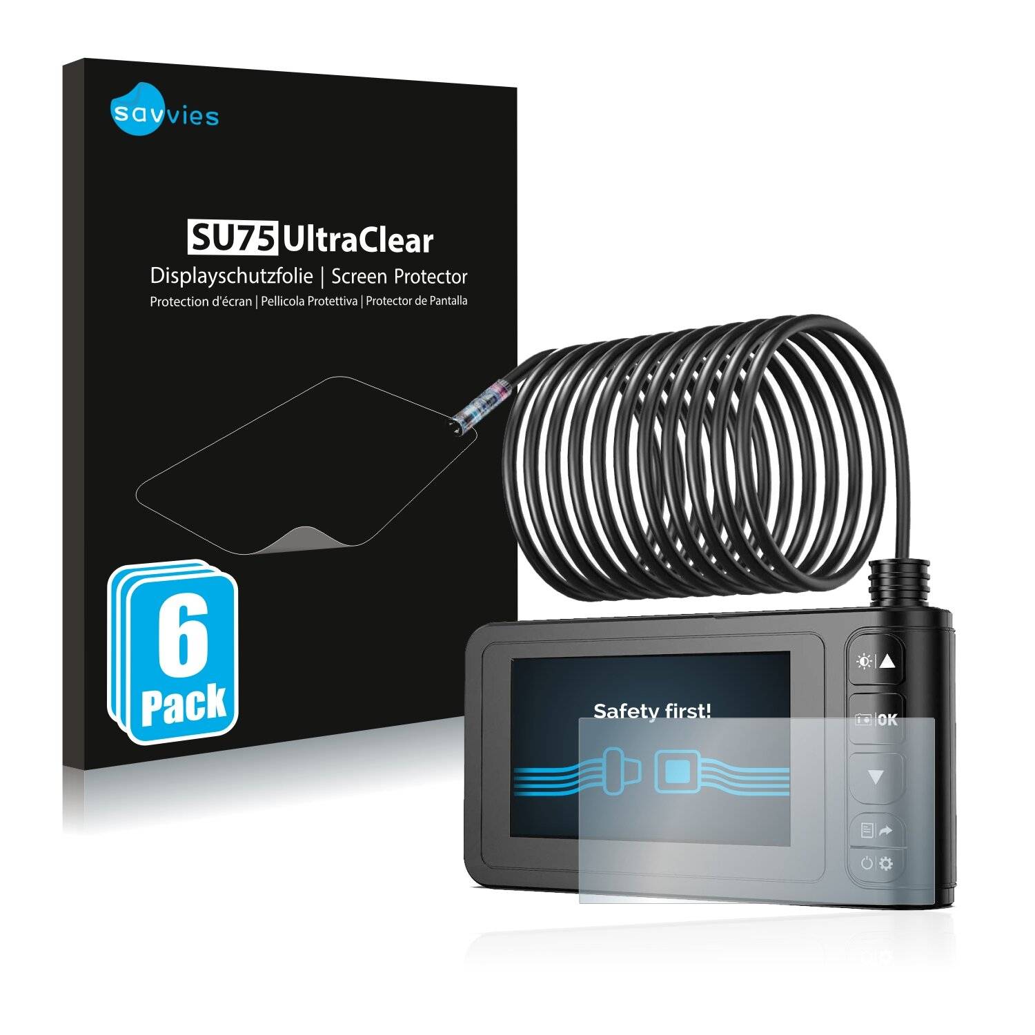 6x Savvies SU75 Displayschutzfolie für Skybasic