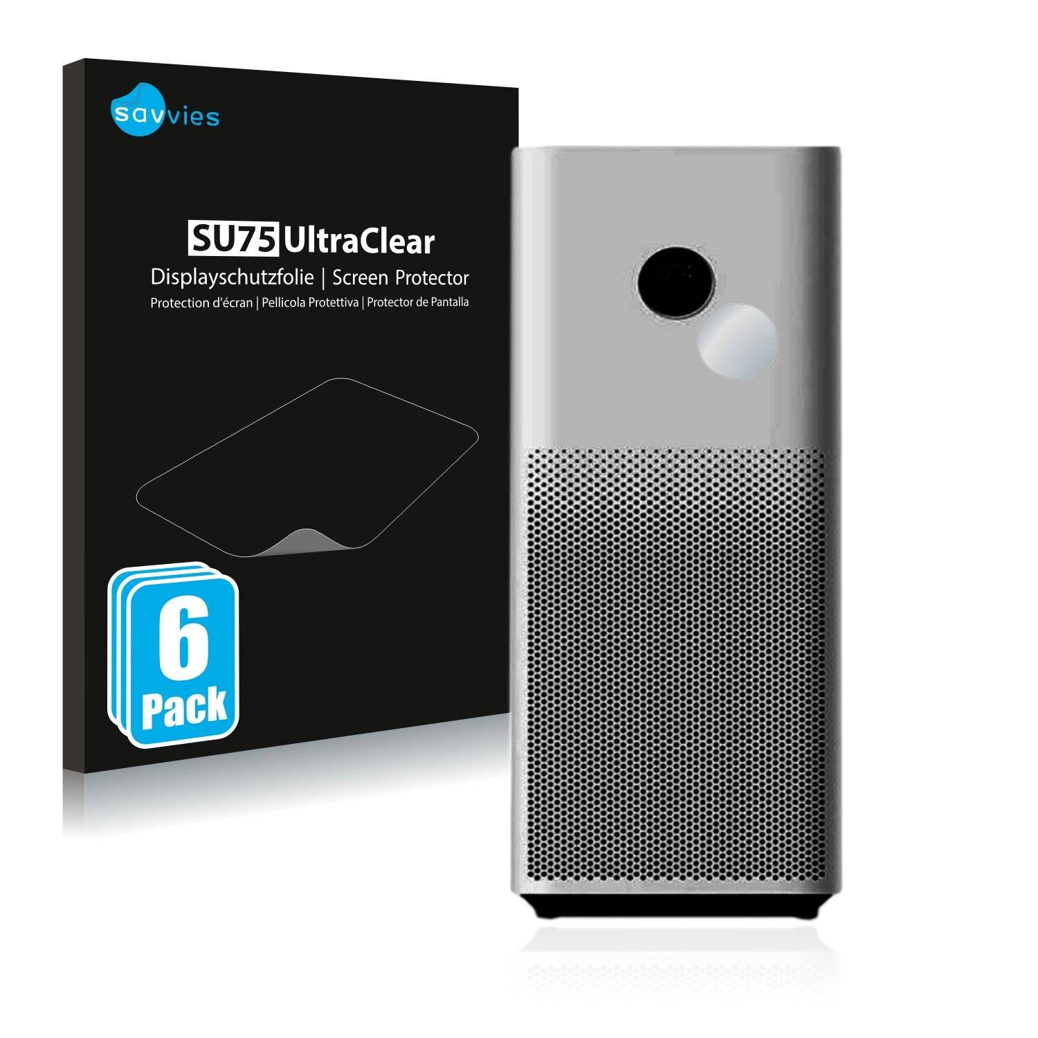 6x Savvies SU75 Displayschutzfolie für Xiaomi Smart Air Purifier 4