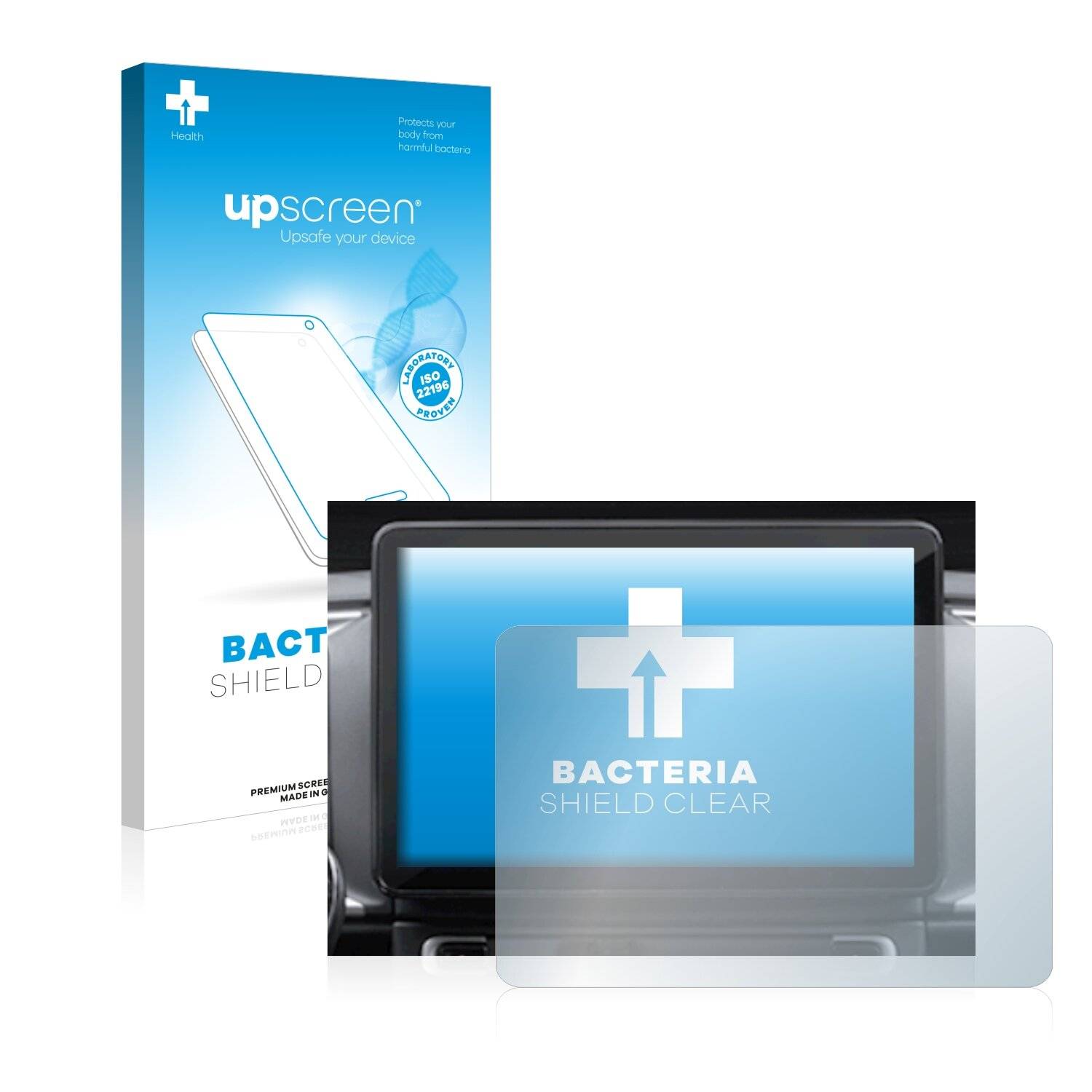 upscreen Bacteria Shield Clear Premium Antibakterielle Displayschutzfolie für Fiat Ducato