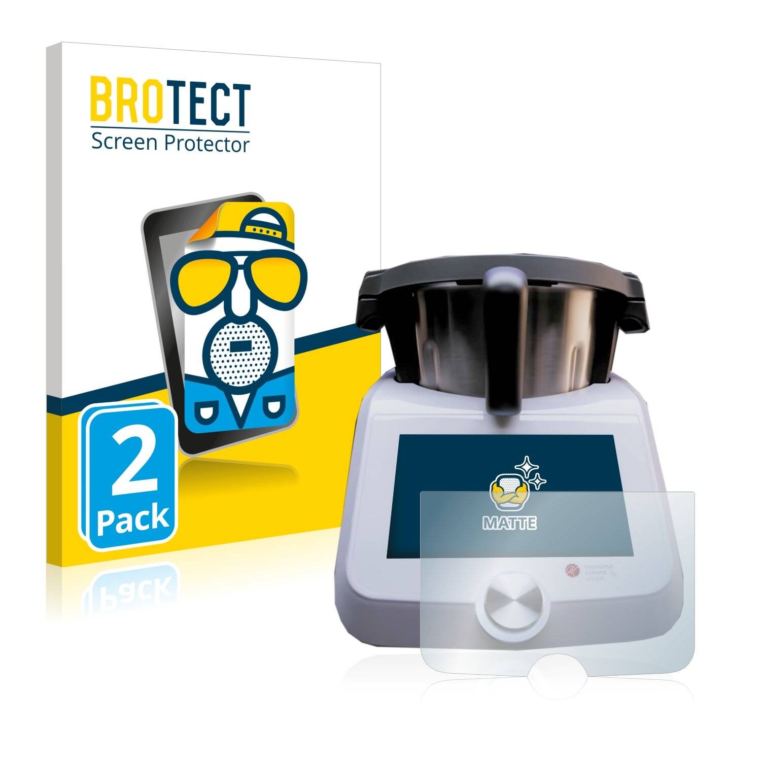 2x BROTECT Matte Displayschutzfolie für SilverCrest Monsieur Cuisine Smart - Entspiegelt,