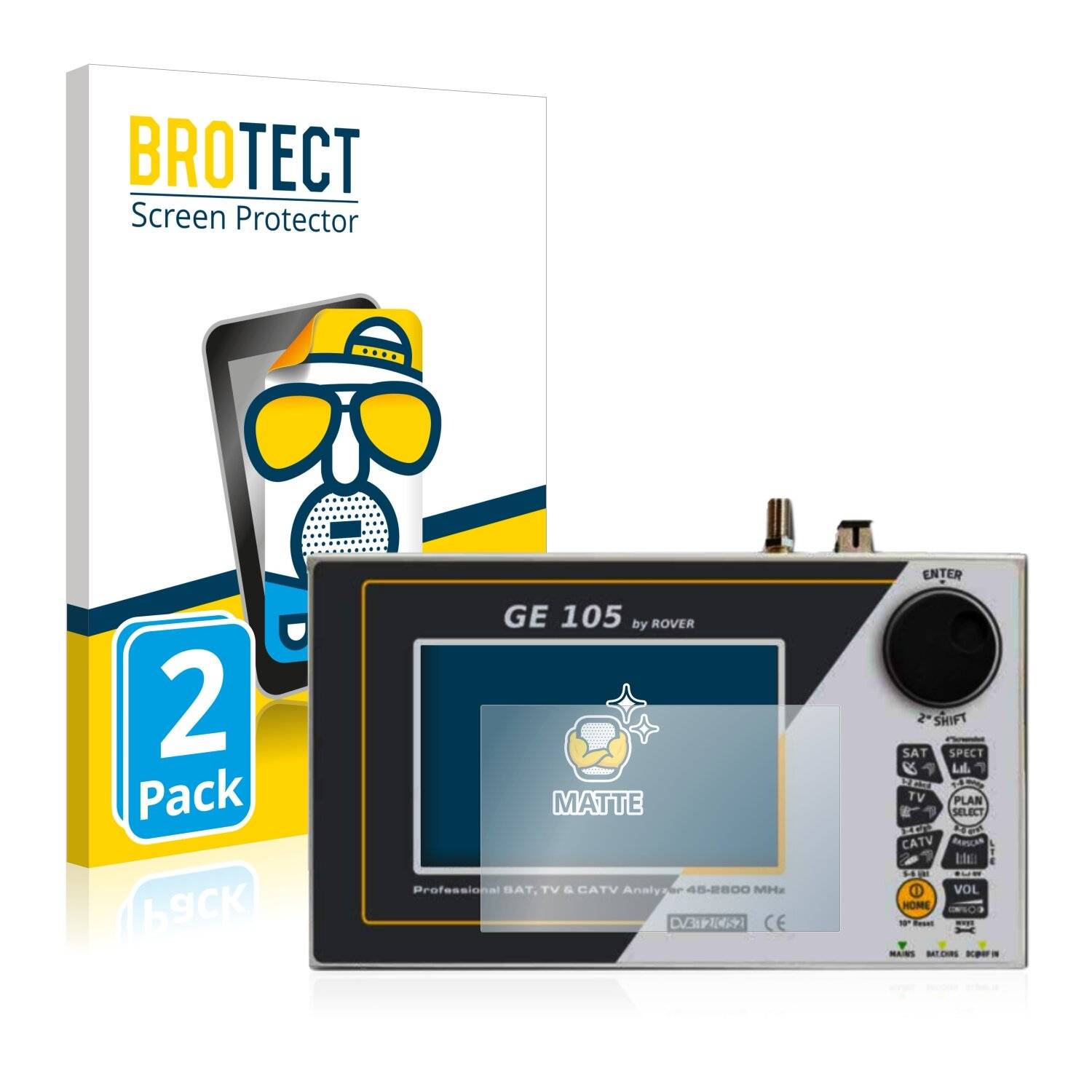2x BROTECT Matte Displayschutzfolie für Rover GE 105 - Entspiegelt,