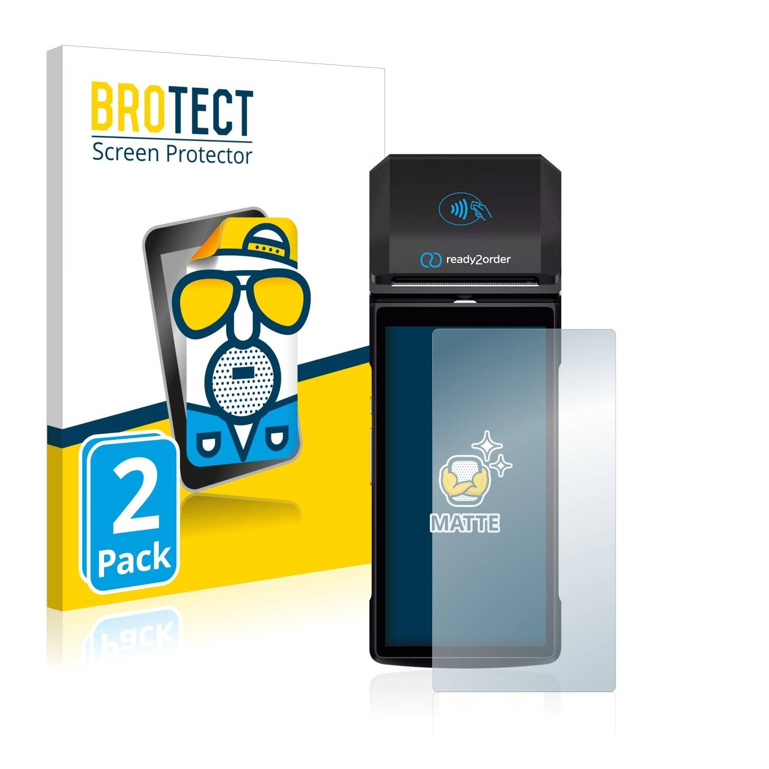 2x BROTECT Matte Displayschutzfolie für Ready2order ReadyGo - Entspiegelt,