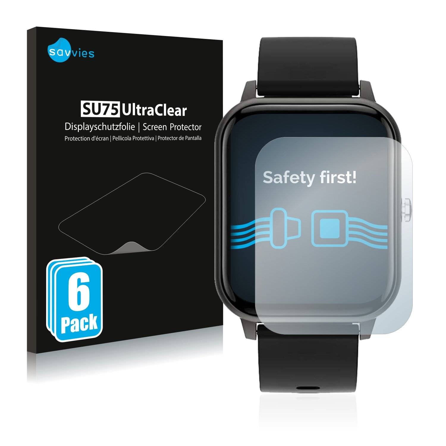 6x Savvies SU75 Displayschutzfolie für Trevi T-Fit 270