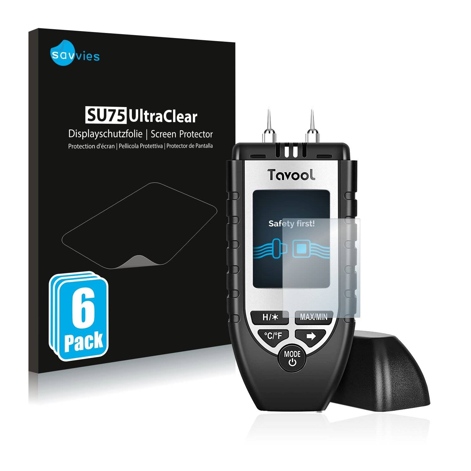 6x Savvies SU75 Displayschutzfolie für Tavool