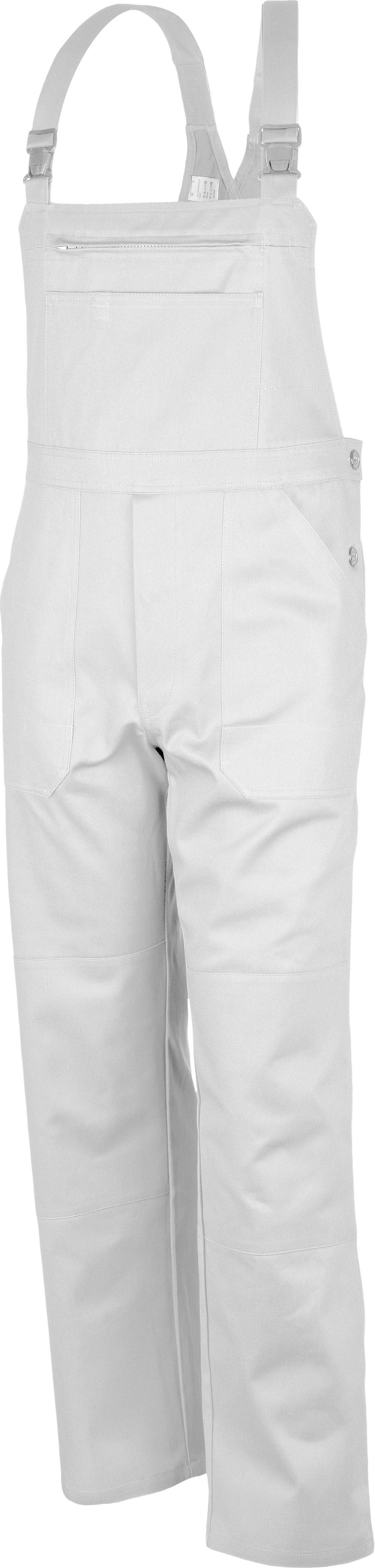 Weiße Hose mit Nahaufnahme des oberen Teils, die Taschen und Nähdetails hervorhebt.