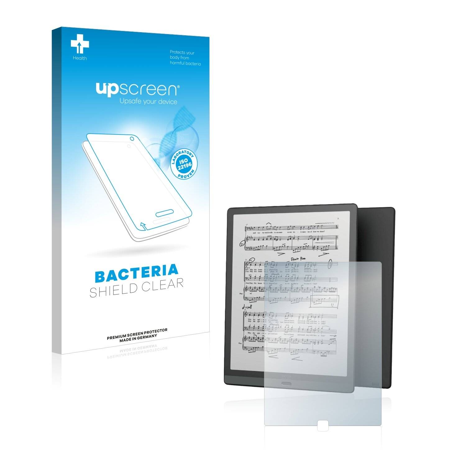 upscreen Bacteria Shield Clear Premium Antibakterielle Displayschutzfolie für Onyx Boox