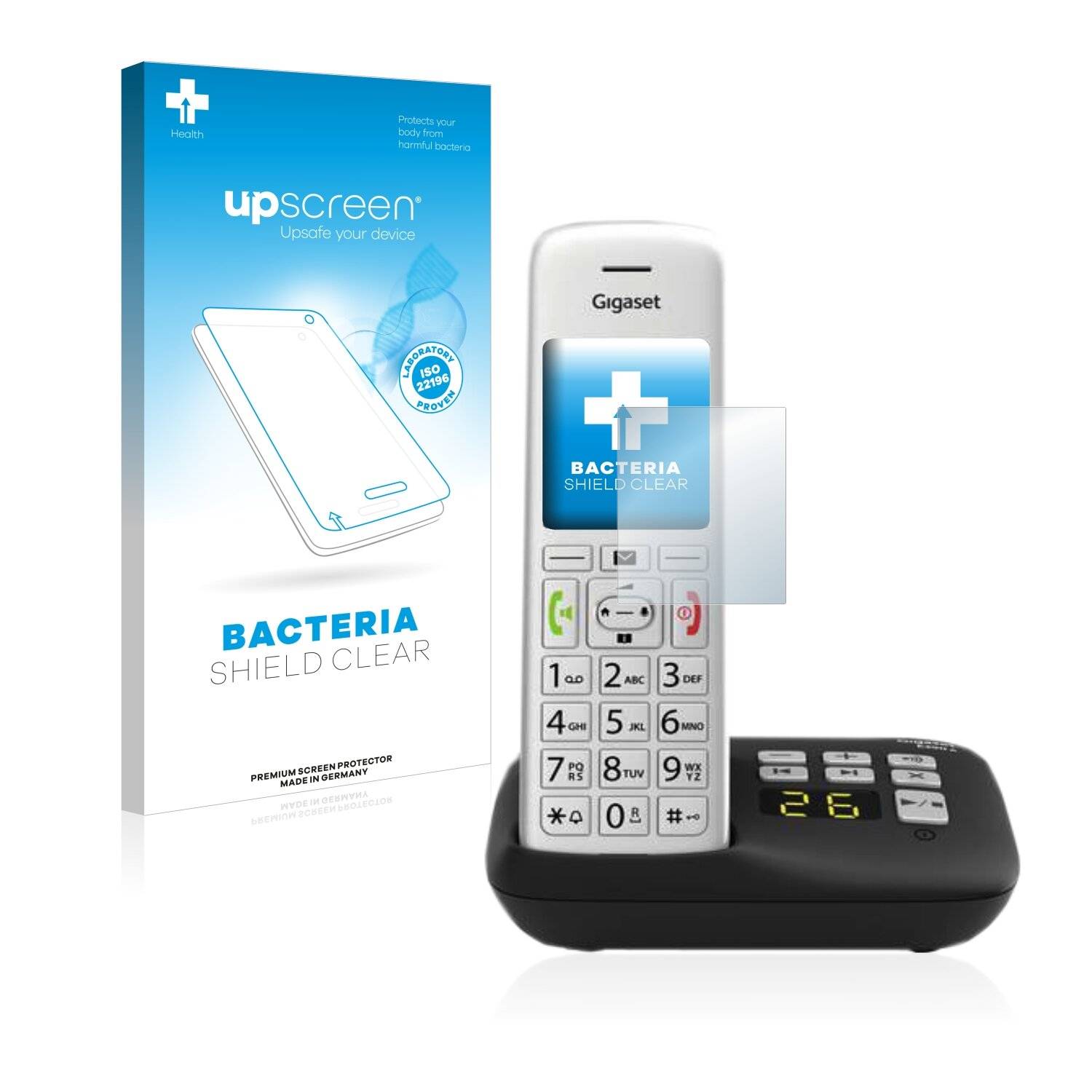 upscreen Bacteria Shield Clear Premium Antibakterielle Displayschutzfolie für Gigaset